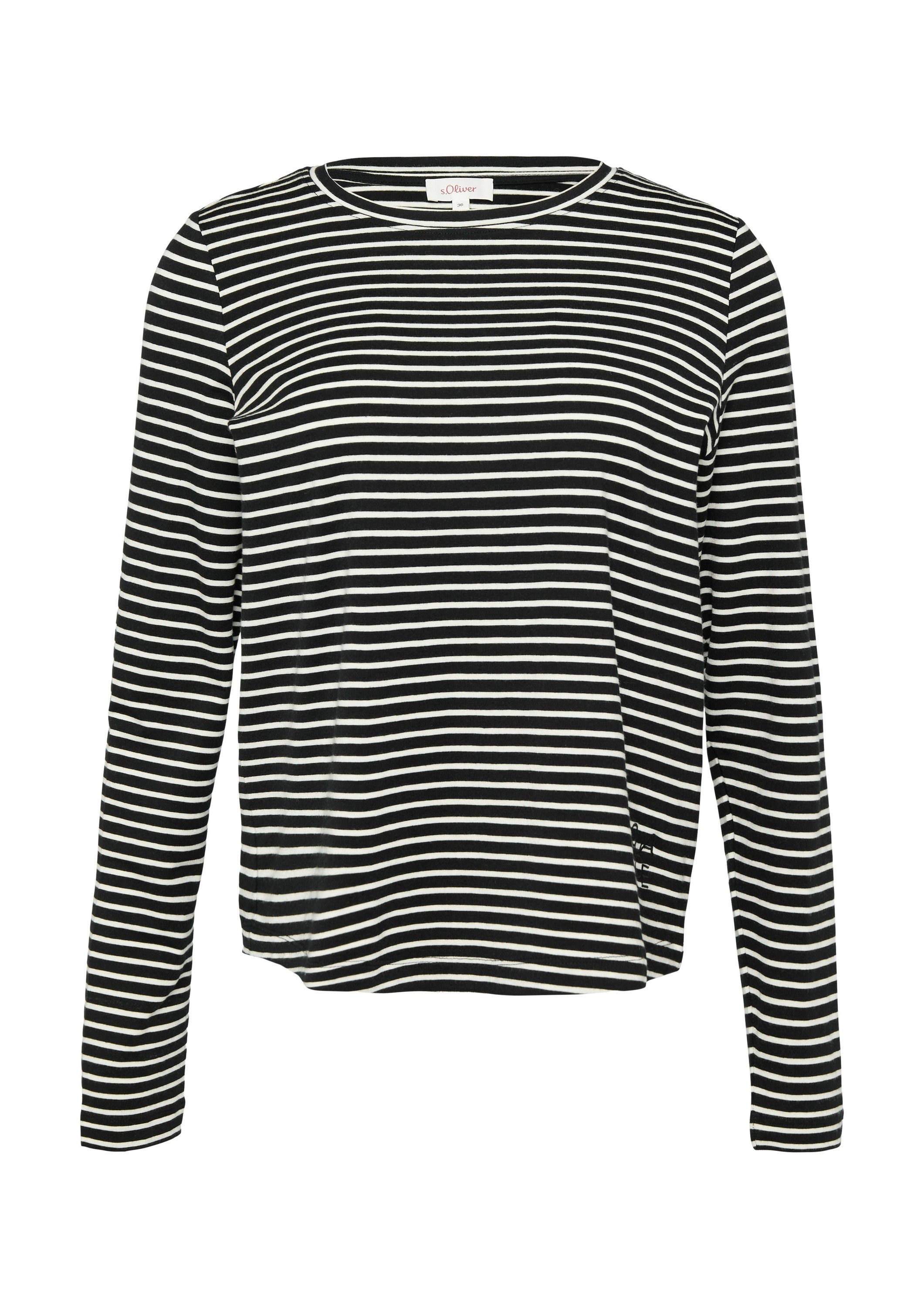 s.Oliver Langarmshirt T-Shirt Longsleeve aus Lyocellmix günstig online kaufen