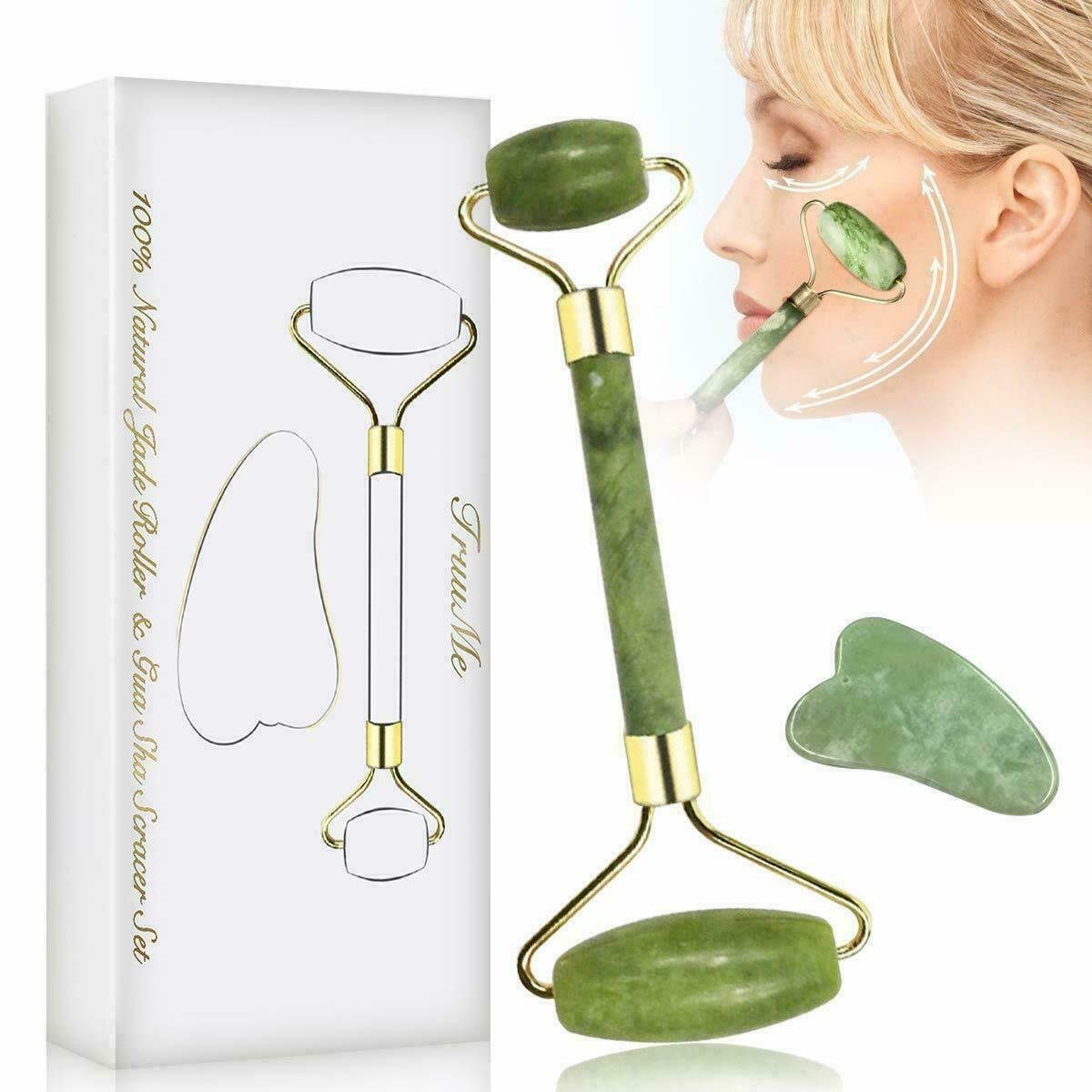 MAVURA Massagegerät »Jade Roller Set Jade Face Roller Massagegerät Gua Sha  Gesichtsmassage Anti Aging Anti Falten« online kaufen | OTTO