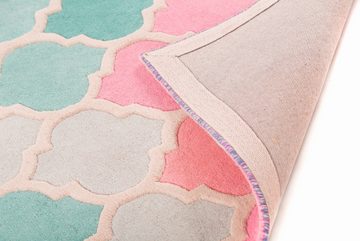 Wollteppich Moderner Luxus-Teppich DERWENT JOSIE - Geometrisches Muster, KADIMA DESIGN, Rechteckig, Höhe: 9 mm