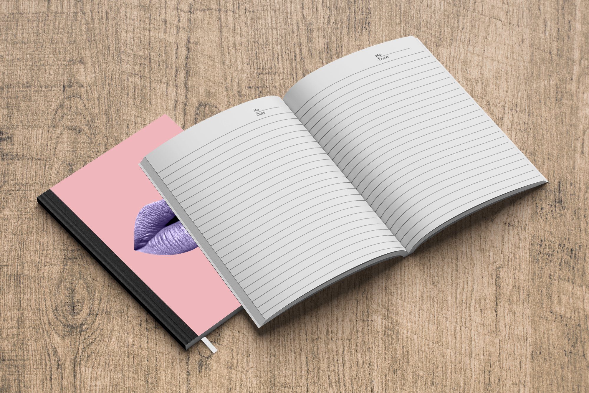 Notizbuch Seiten, Haushaltsbuch Rosa, A5, 98 Lippen Merkzettel, Journal, - - Notizheft, MuchoWow Tagebuch, Pastell