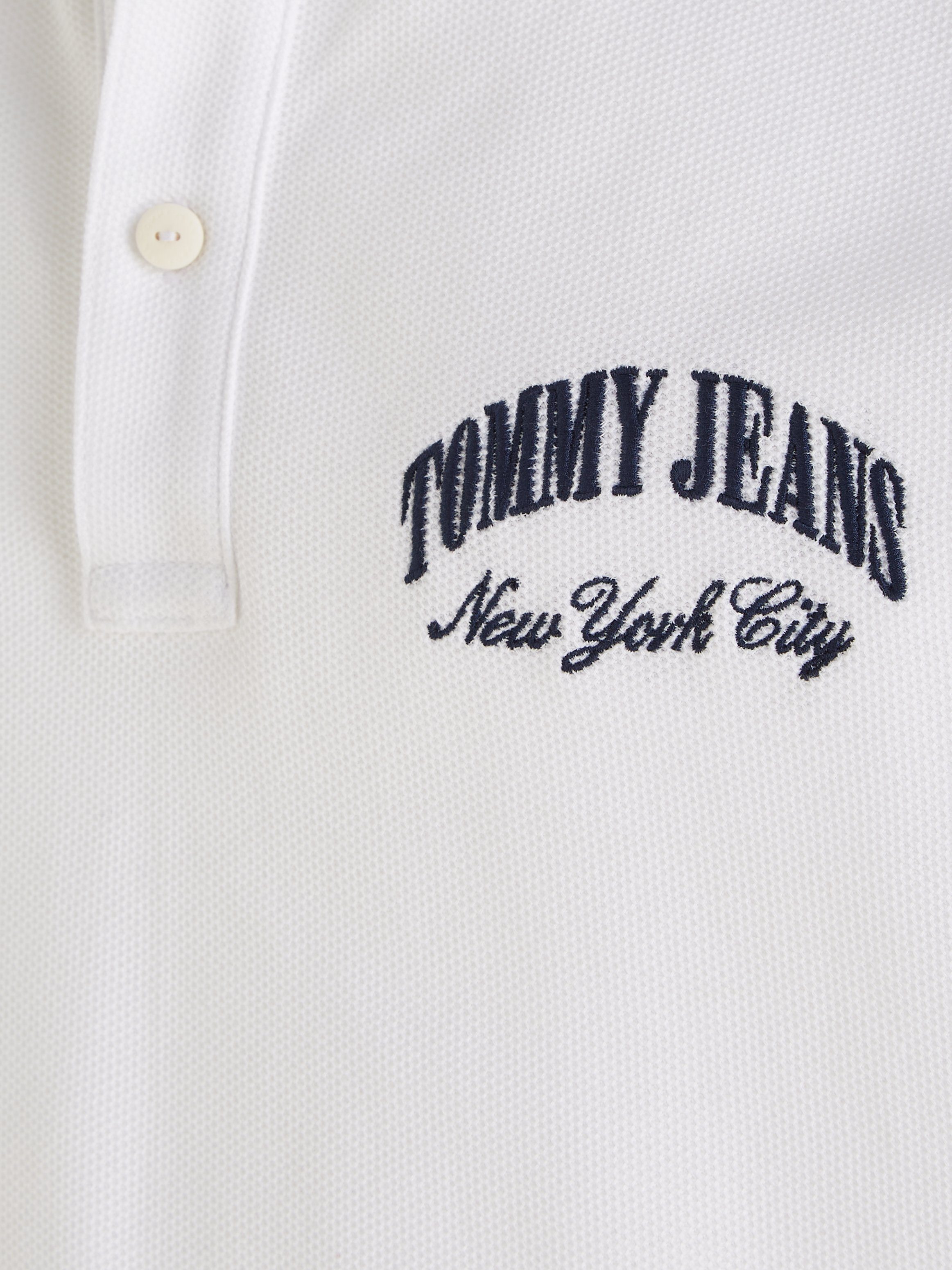 TONAL Tommy Jeans TJM REG Poloshirt POLO Polokragen GRAPHIC White mit