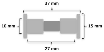 Kai Wiechmann Schraube Ersatzteile Teakmöbel Hülsenschraube 37 mm als Qualitätsschraube, (1 St), 3-tlg. Messing-Edelstahl-Schraube für Gartenmöbel