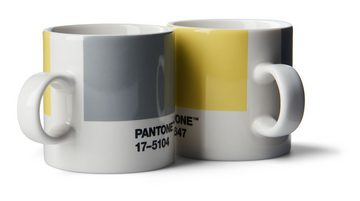 PANTONE Espressotasse, Fine China Porzellan, Porzellan Espressotasse, 120 ml, CoY 2021 Illuminating Ultimate Gray