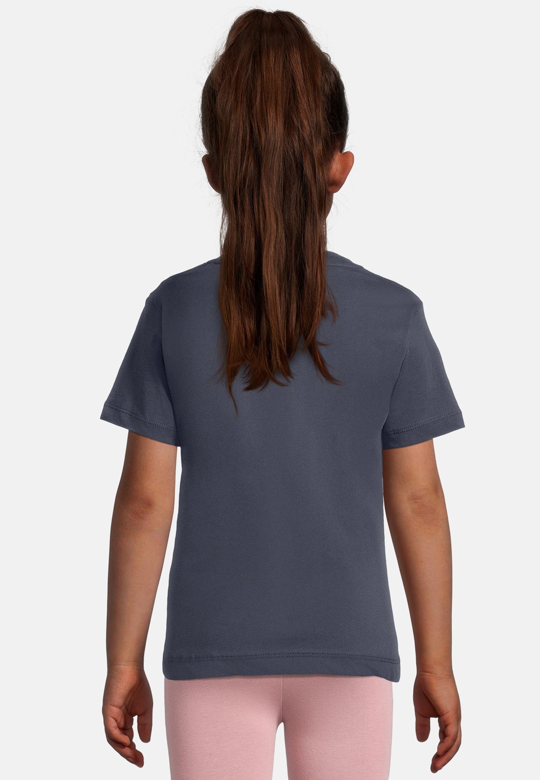 New Life T-Shirt Basic Blau T-Shirt GOTS Bio-Baumwolle zertifizierte