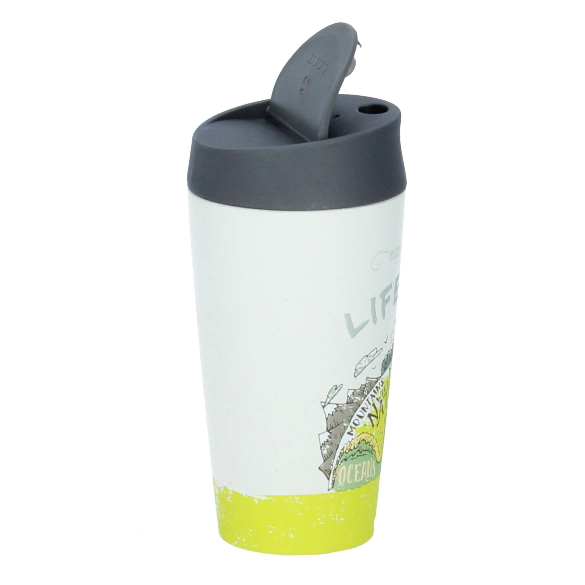 chic mic GmbH aus Bioloco cup lifestyle, deluxe plant Pflanzenzucker) green 420 ml Becher (Kunststoff PLA