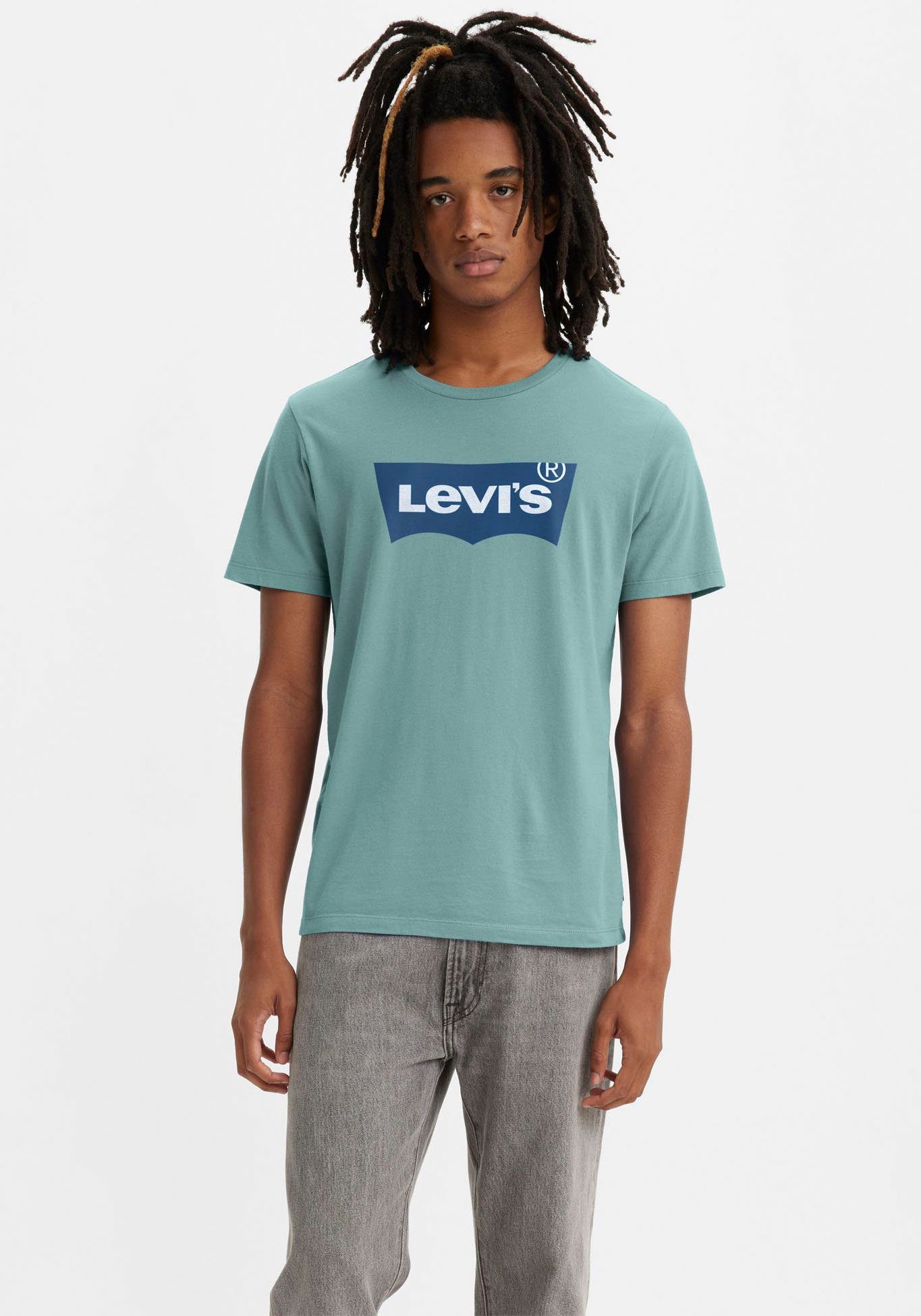 Levi's® T-Shirt CREWNECK TEE mit Logo-Front-Print blues | T-Shirts