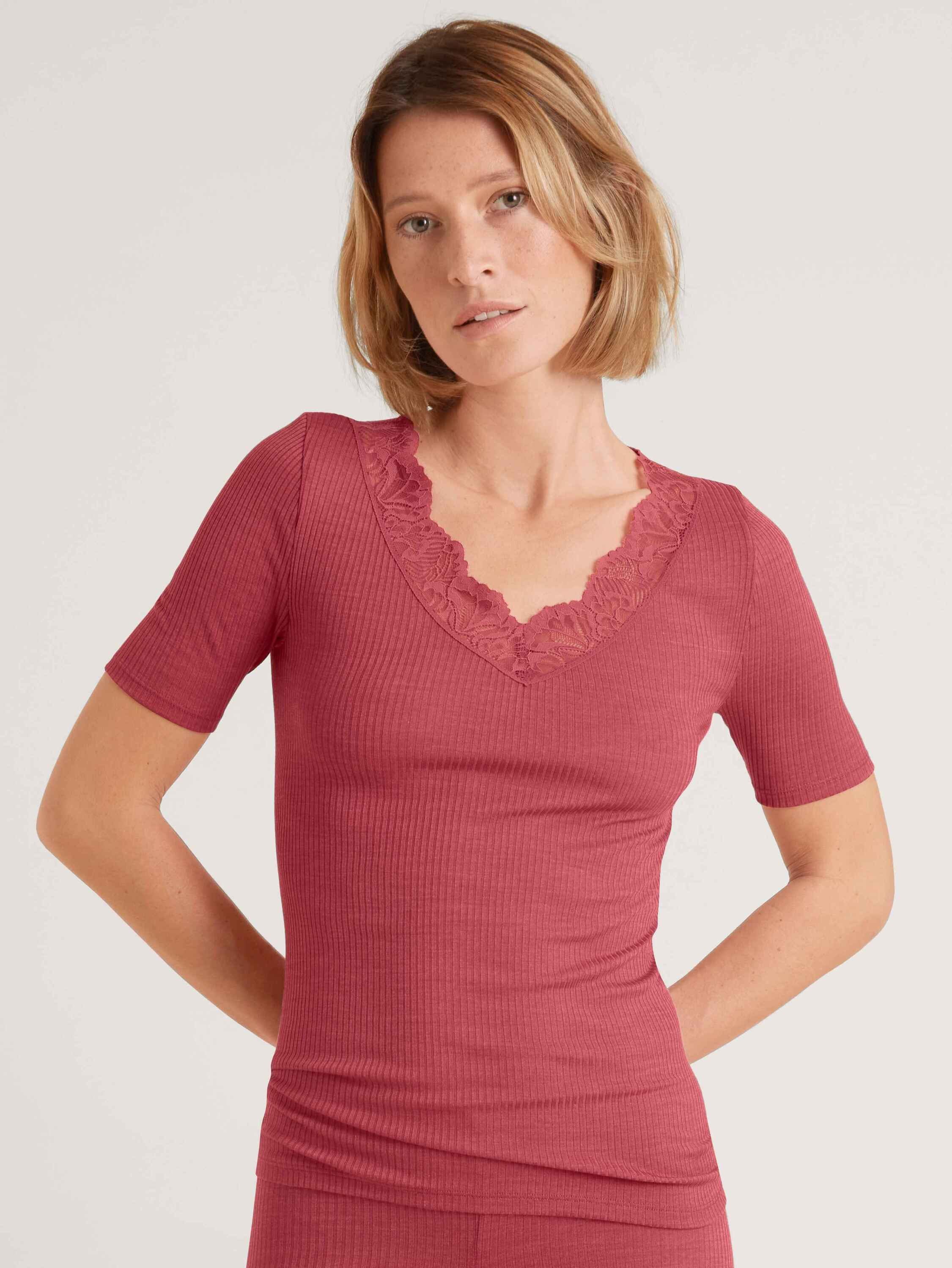 CALIDA (1-St) Unterziehshirt Kurzarm-Shirt aus Wolle-Seide