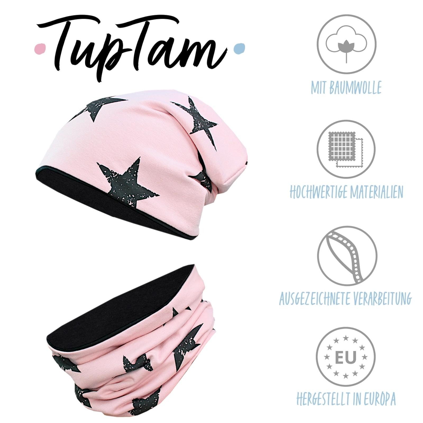 TupTam Beanie TupTam Unisex Kinder Beanie Mütze Schlauchschal Set