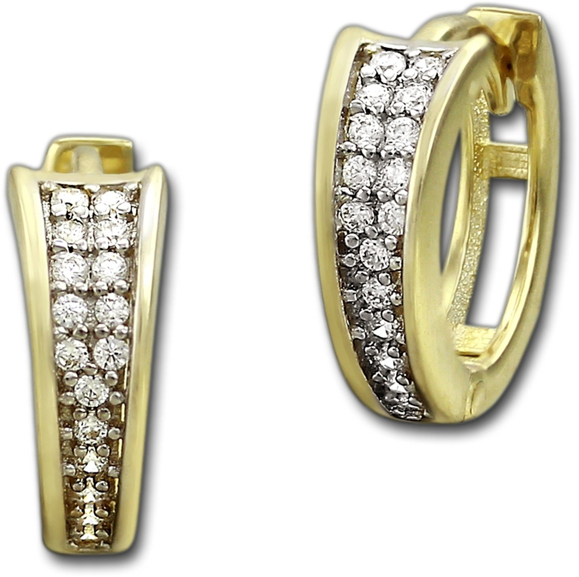 Paar Creolen GoldDream Damen Ohrringe Elegance 8K