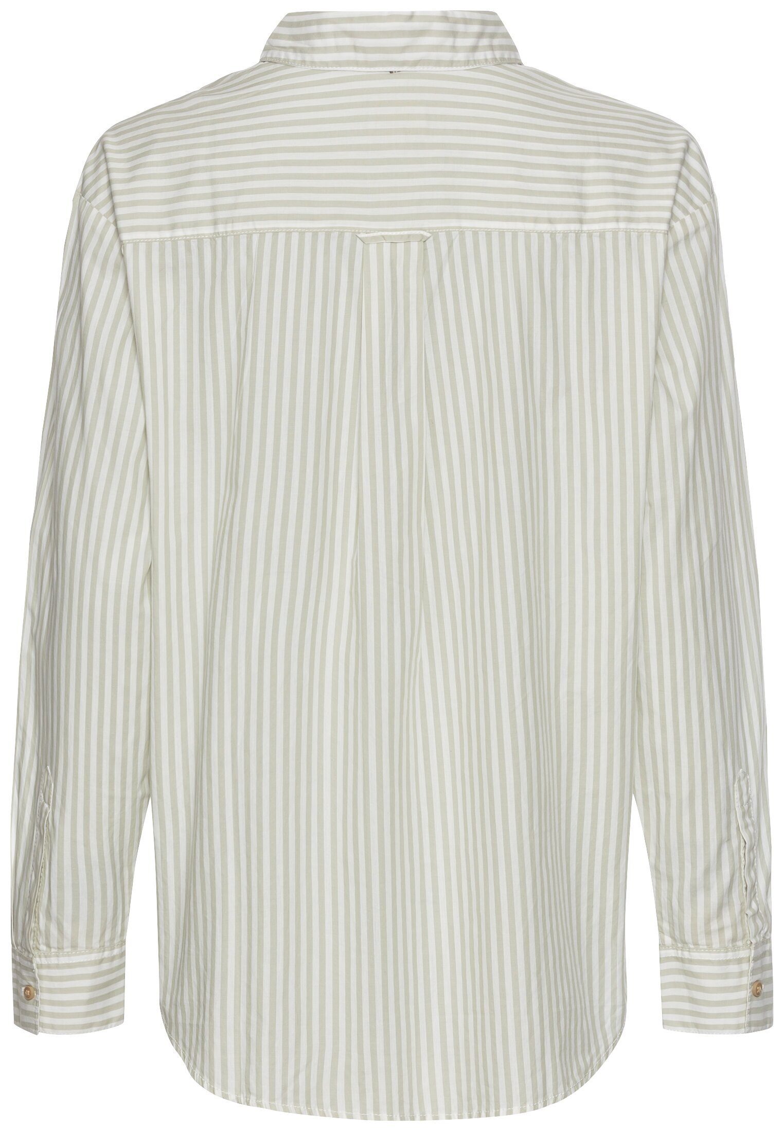 camel active Langarmbluse Gestreifte Bluse aus reiner Baumwolle günstig online kaufen