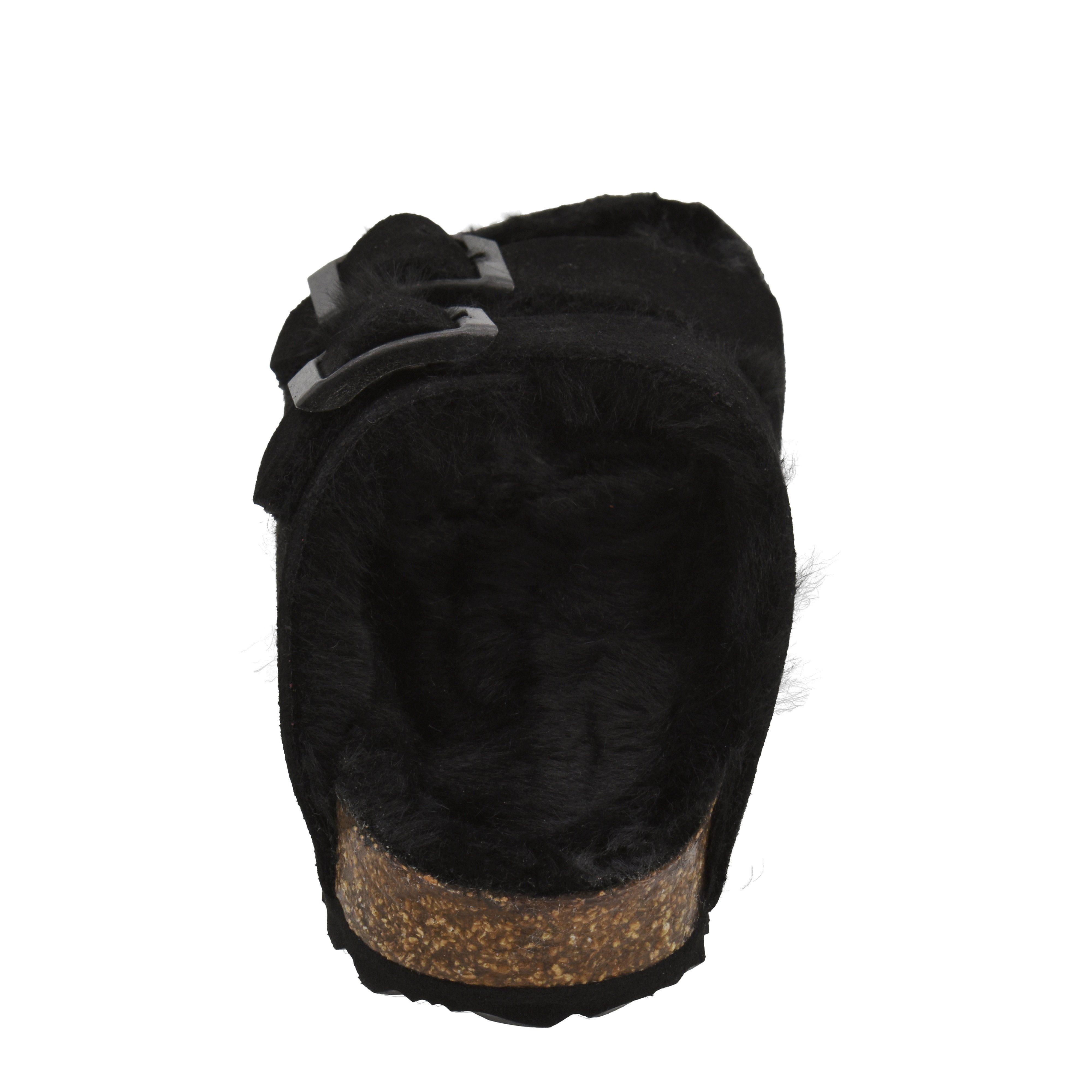 Fischer-Markenschuh Hawaii Pantolette mit Schnallen, aus Softlan (Synthetik), mit Warmfutter (Synthetik)