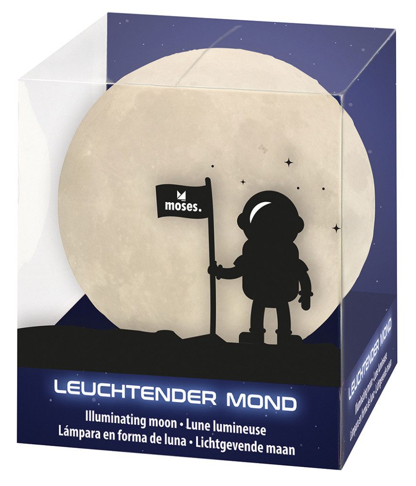 Moses. Verlag Nachttischlampe Leuchtender Mond, Nachtlicht für Kinder mit Timer-Funktion, warmweiß