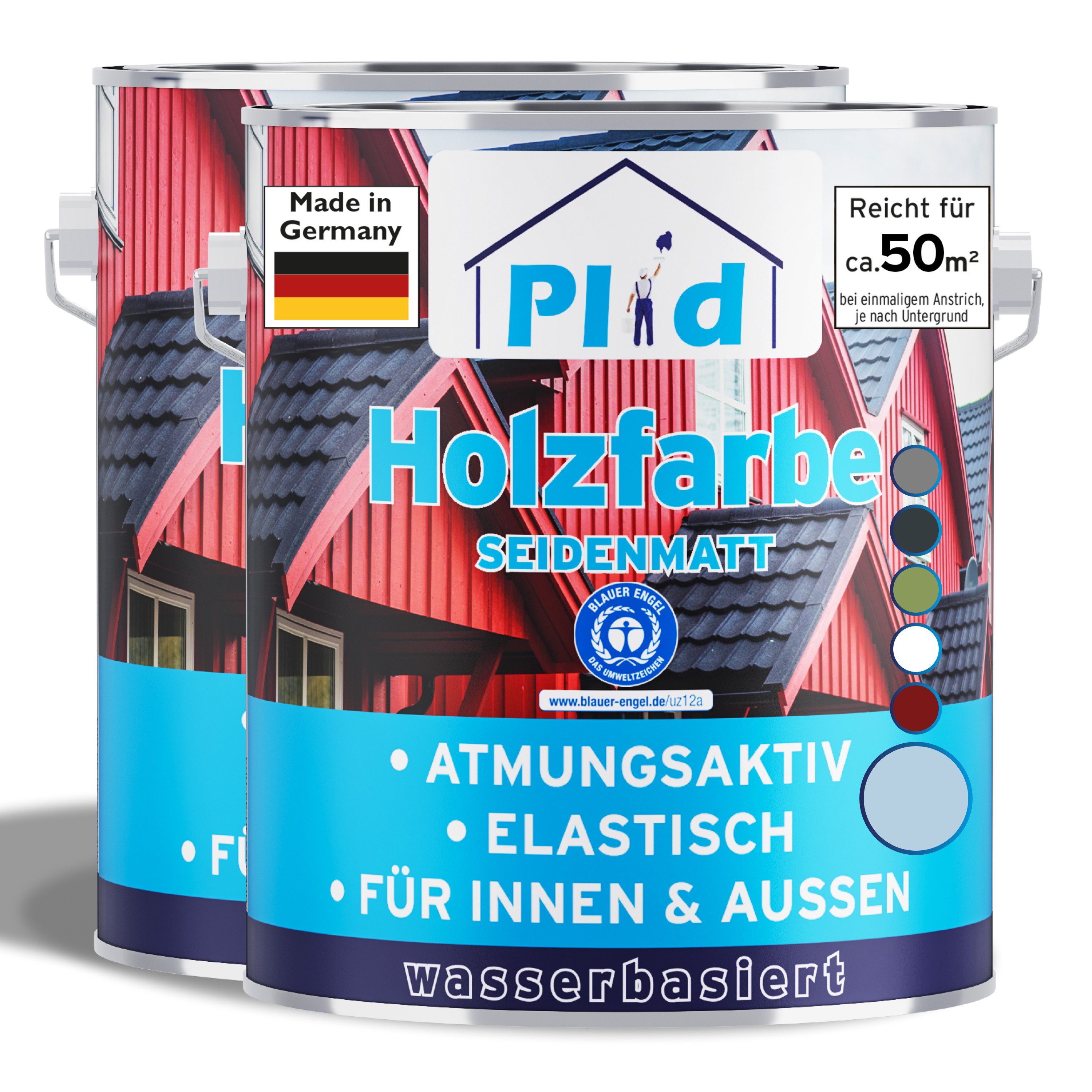 plid Holzlack Premium Holzfarbe Holzlack Farbe für Holz Pinsel, Schnelltrocknend, verarbeitungsfertig