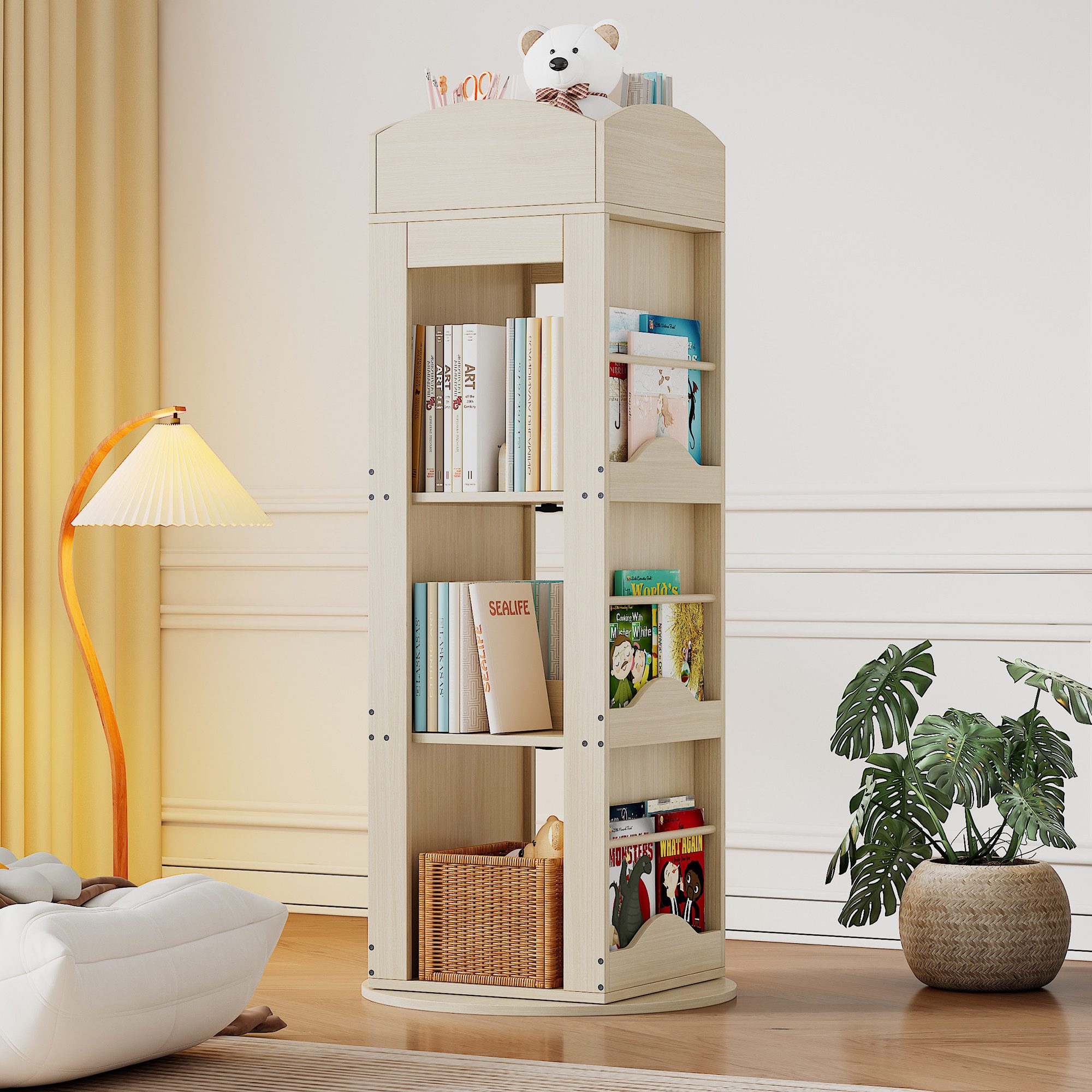 Bücherregal 360° drehbares Standregal