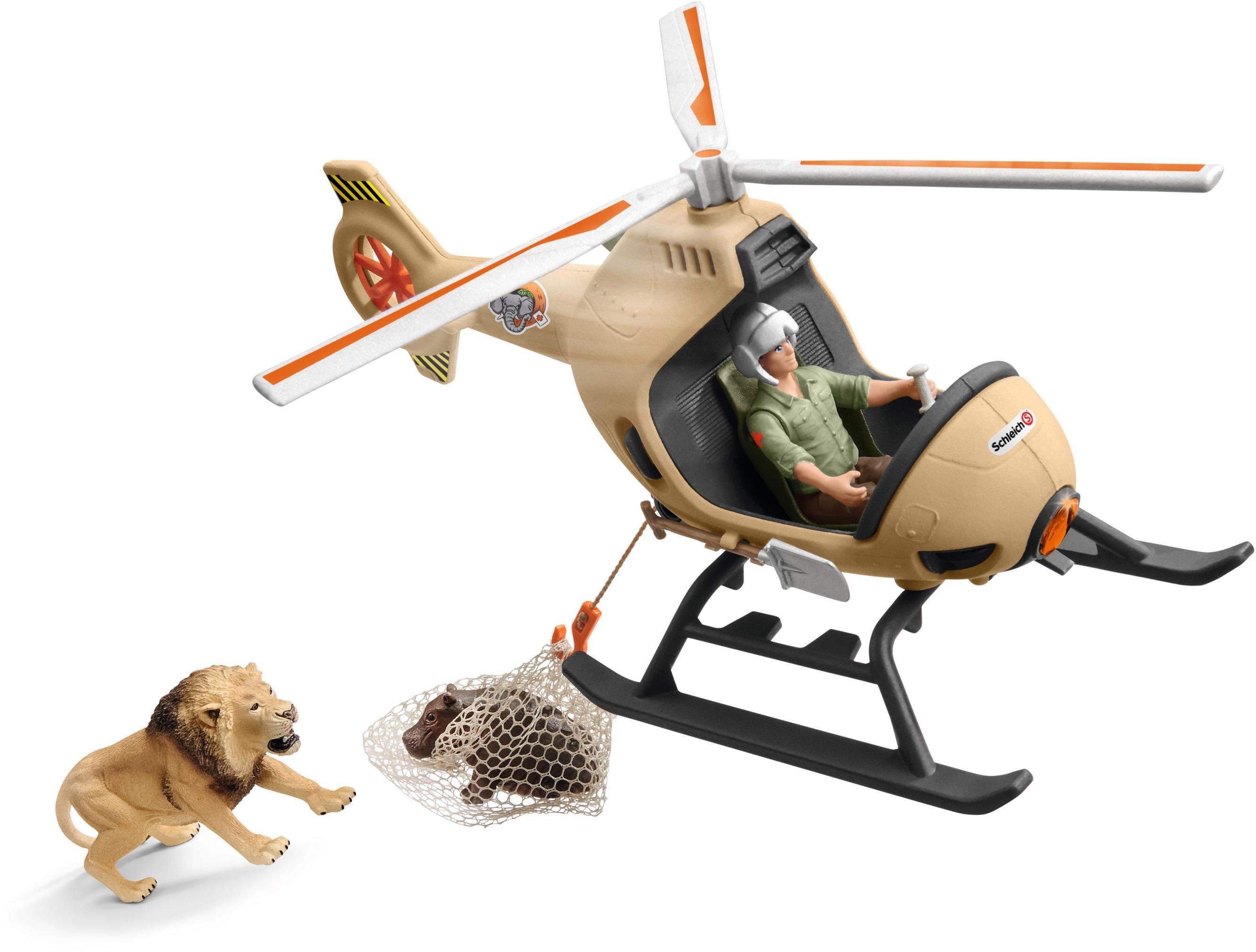 Image of SCHLEICH Helikopter Tierrettung Spielfiguren, Mehrfarbig