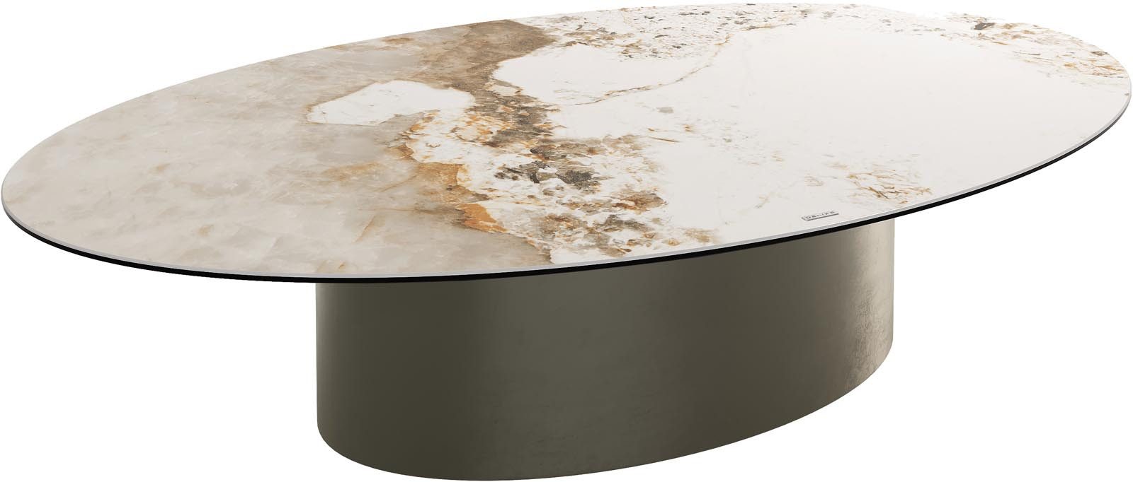 DELIFE Couchtisch Casilda, Keramik Minas Melange Weiß-Beige 150x90 cm Mitte günstig online kaufen