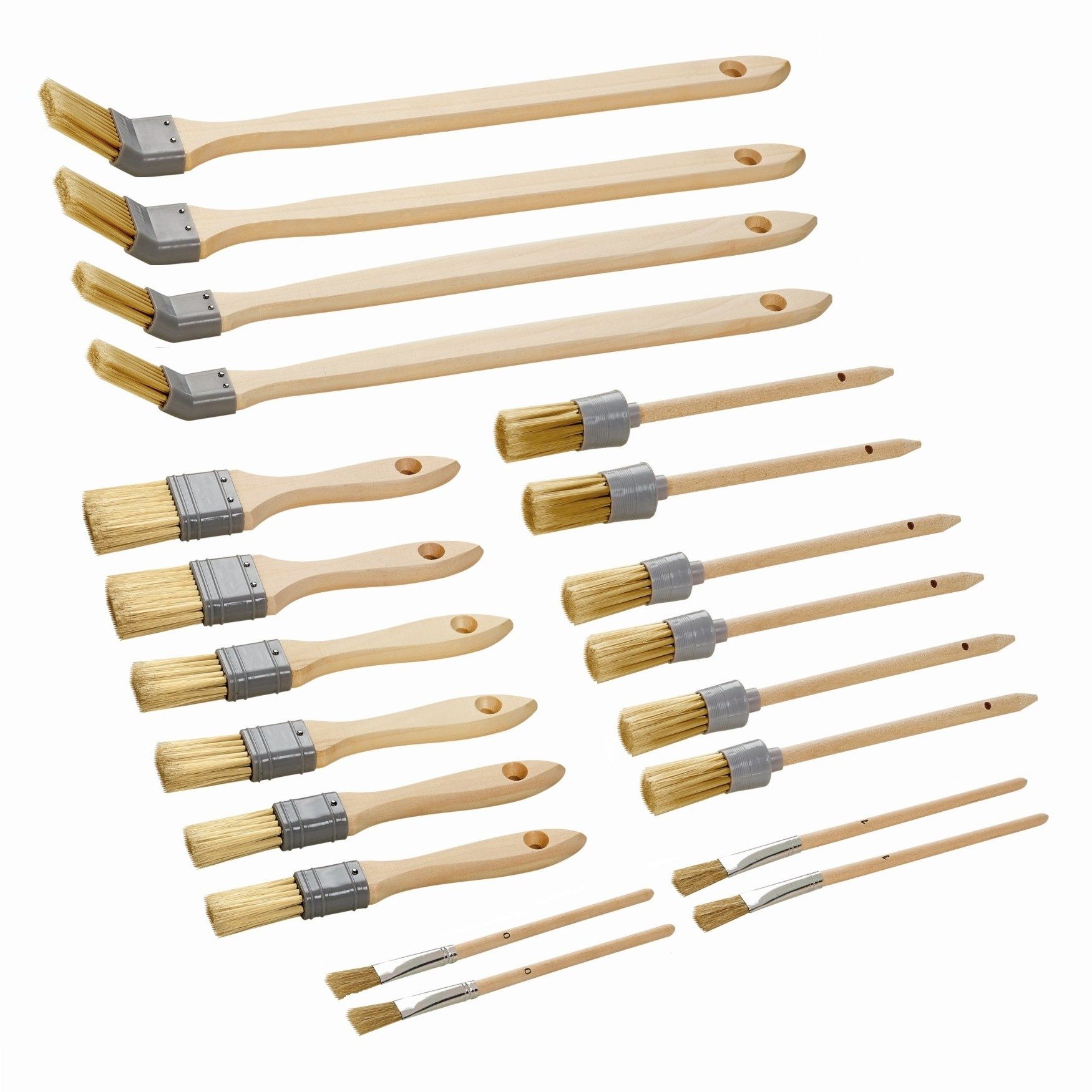 ARLI Pinsel Set, (Set, 20 St), Flachpinsel Ringpinsel Eckenpinsel Universalpinsel für Malerarbeiten