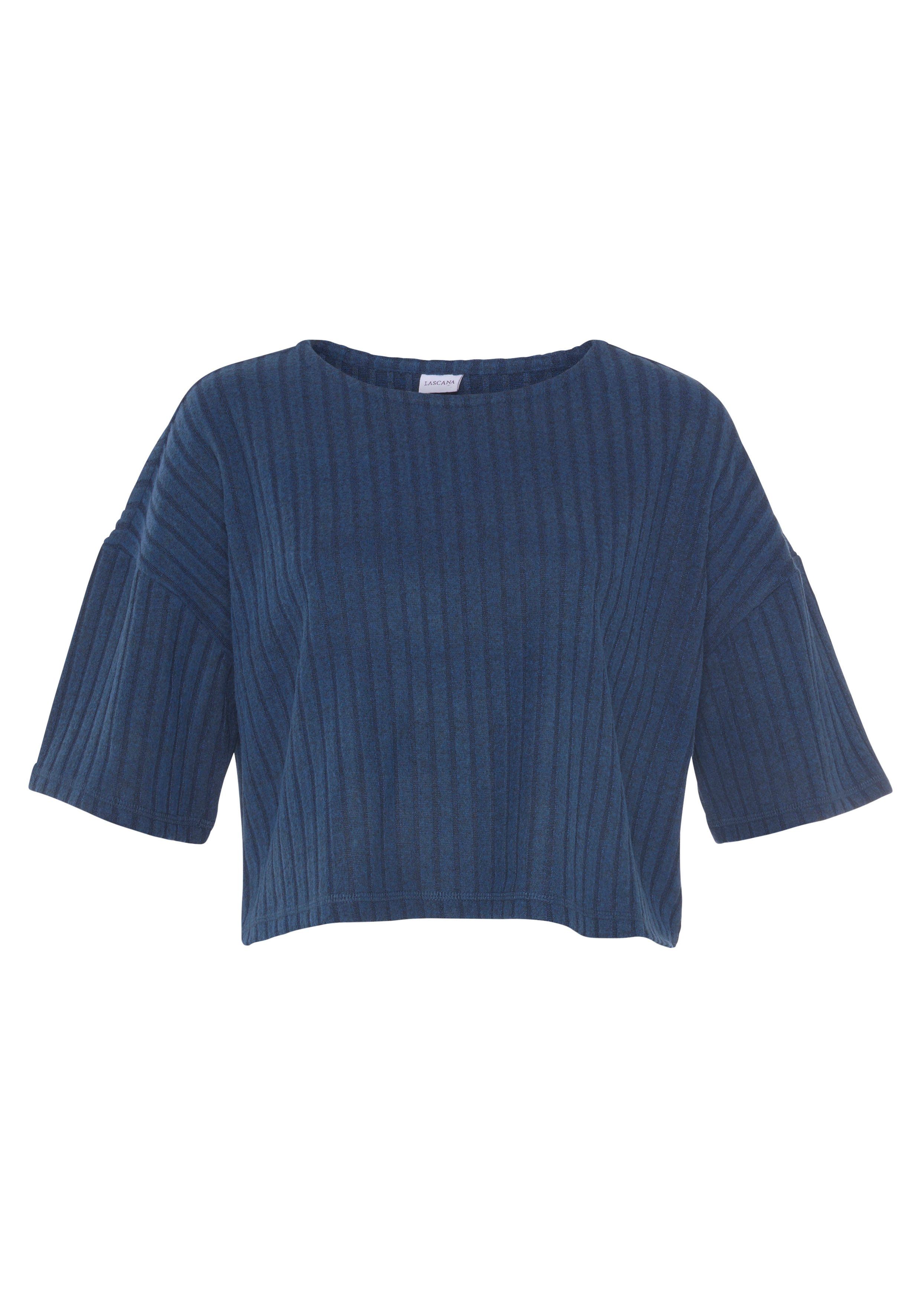 LASCANA 3/4-Arm-Shirt Lounge-/Strickshirt aus weichem Strick, Loungewear – Bild 2 von 5