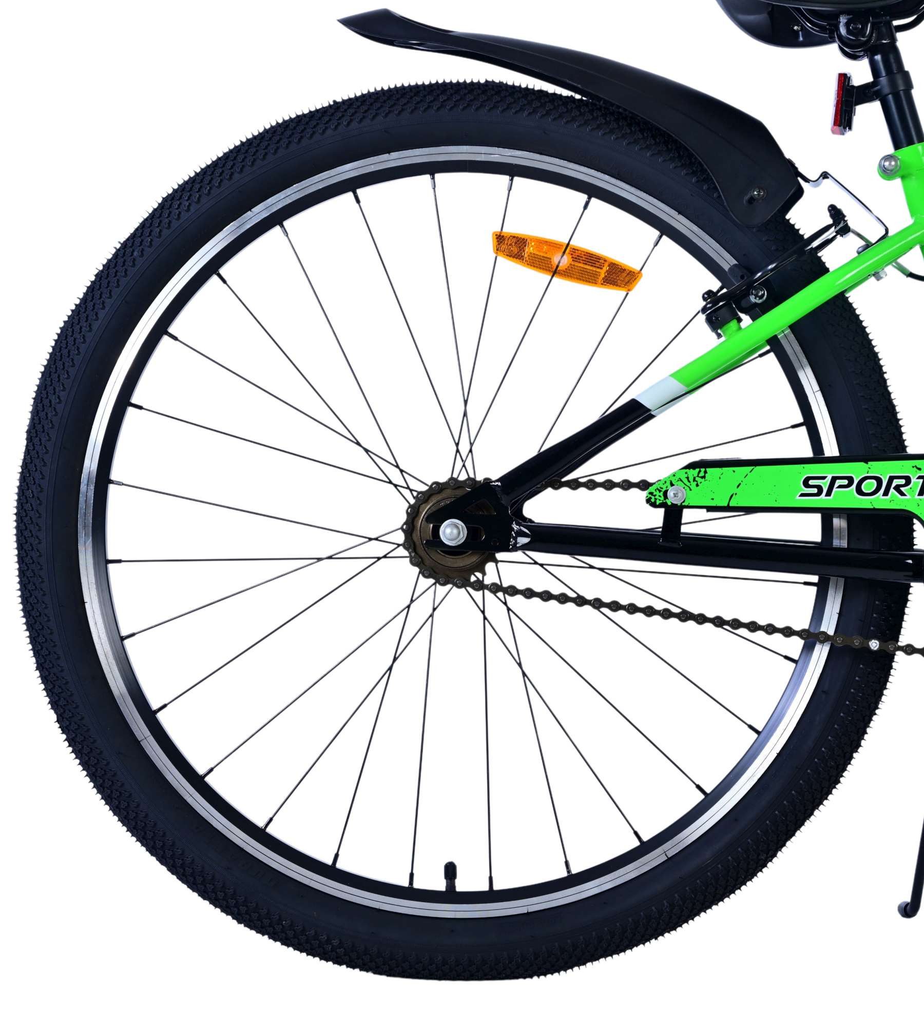 Volare Kinderfahrrad Volare Sportivo Kinderfahrrad für Jungen - 26 Zoll in Grün – Bremsen, Das Fahrrad hat einen stabilen Metallrahmen