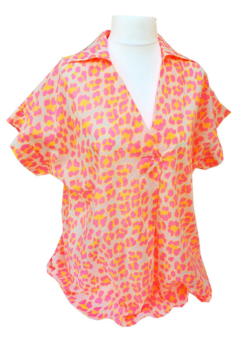 Kurzarmbluse SAISON Blusenshirt Leo Bluse leicht günstig online kaufen