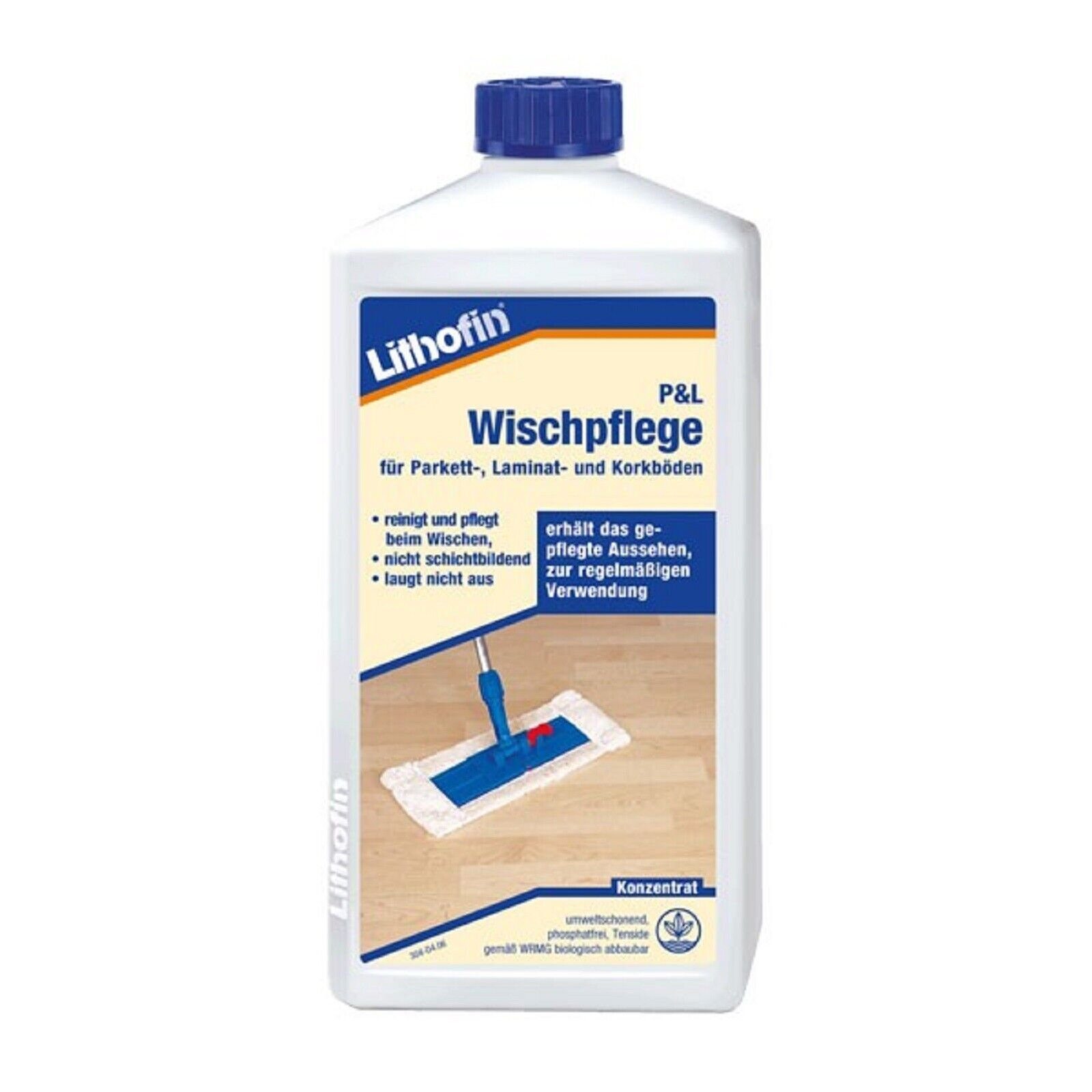 Lithofin Lithofin P&L Wischpflege für Parkett Laminat und Korkböden 1 Liter Fussbodenreiniger