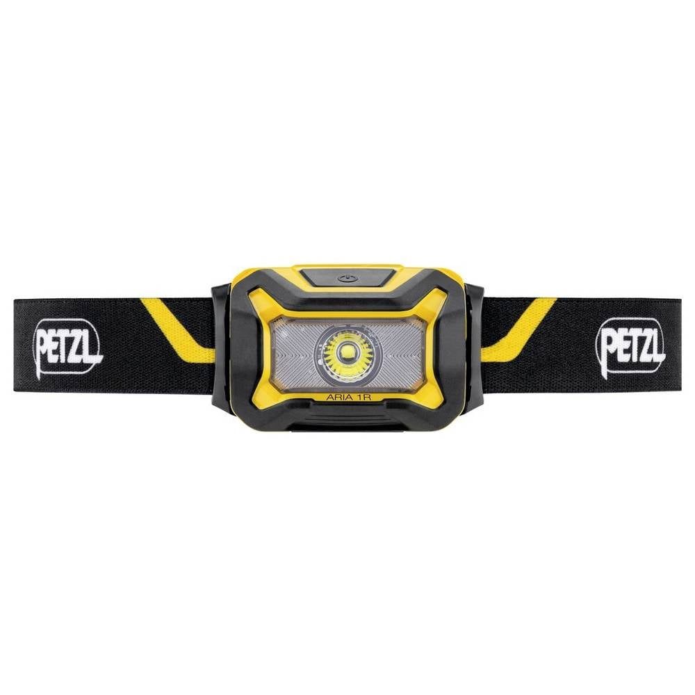 Petzl LED Stirnlampe ARIA® 1R LED Stirnlampe Li-Ionen Akkus oder batteriebetrieben, über, abnehmbar, waschbar, mit Magnethalterung, verstellbar