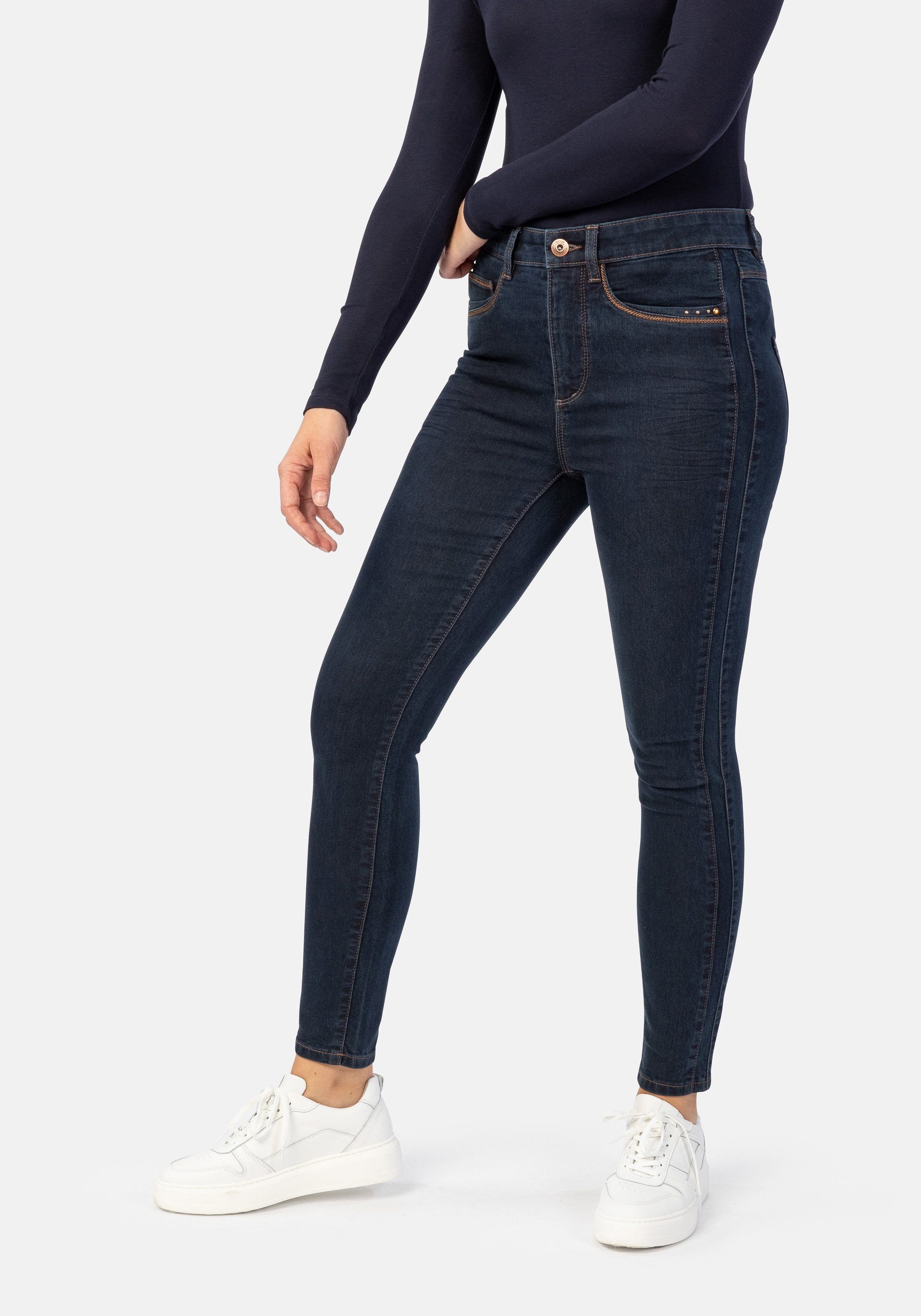 STOOKER Fit rinse WOMEN Rio Season Skinny 5-Pocket-Jeans Denim blue