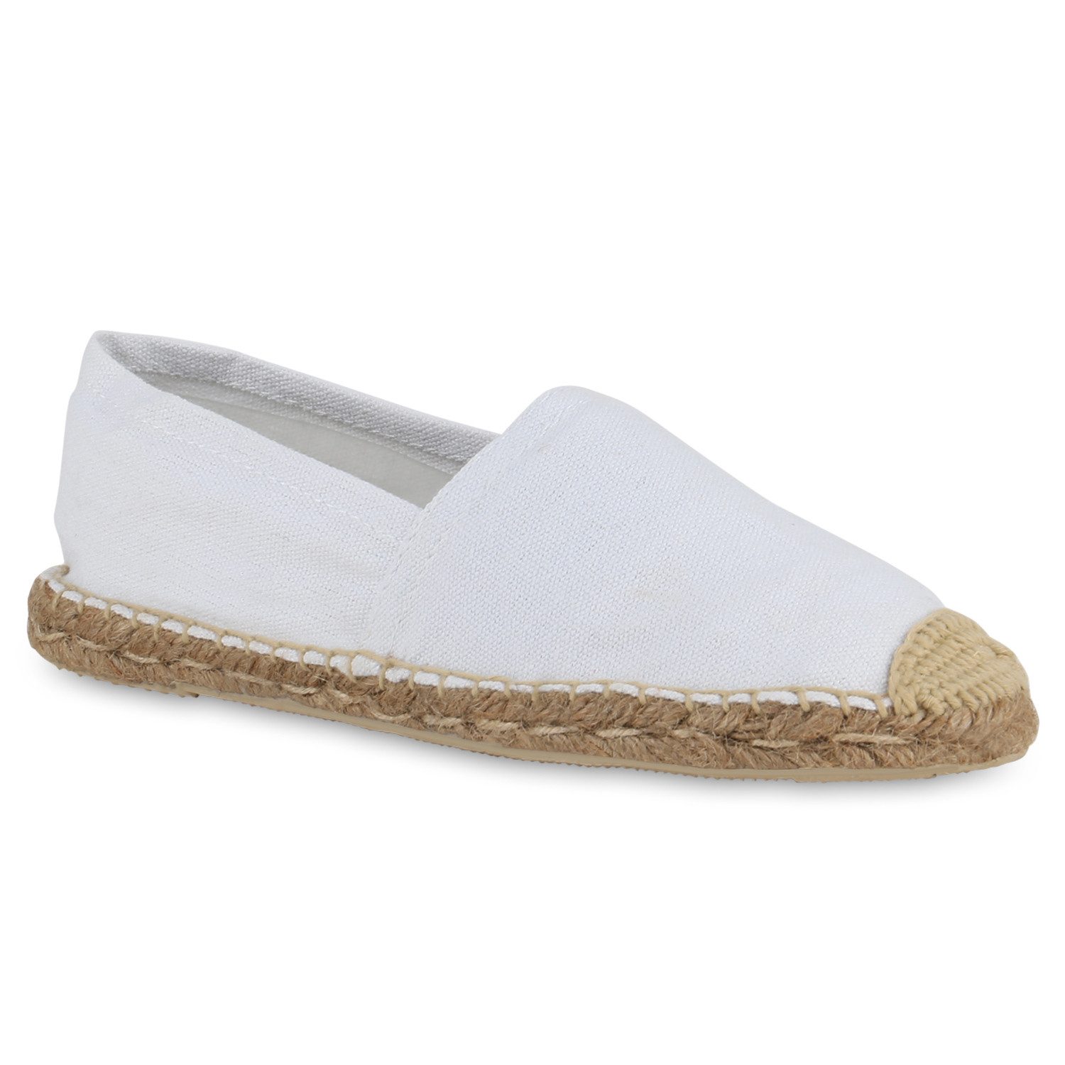 VAN HILL 840933 Espadrille Damen Espadrilles Slippers Bast Slip On Stoff günstig online kaufen