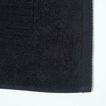 Badematte Imperial Badematte 100% Baumwolle, schwarz Homescapes, Höhe 30 mm