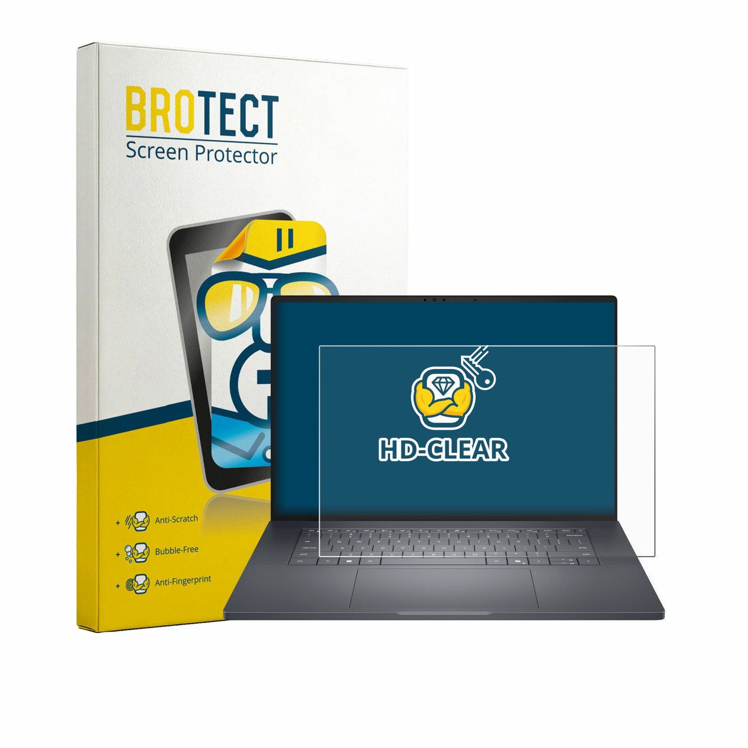 BROTECT Displayschutzfolie Schutzfolie für Dell Pro Precision 7 Series 16, Displayschutz Schutz Folie Klar Transparent