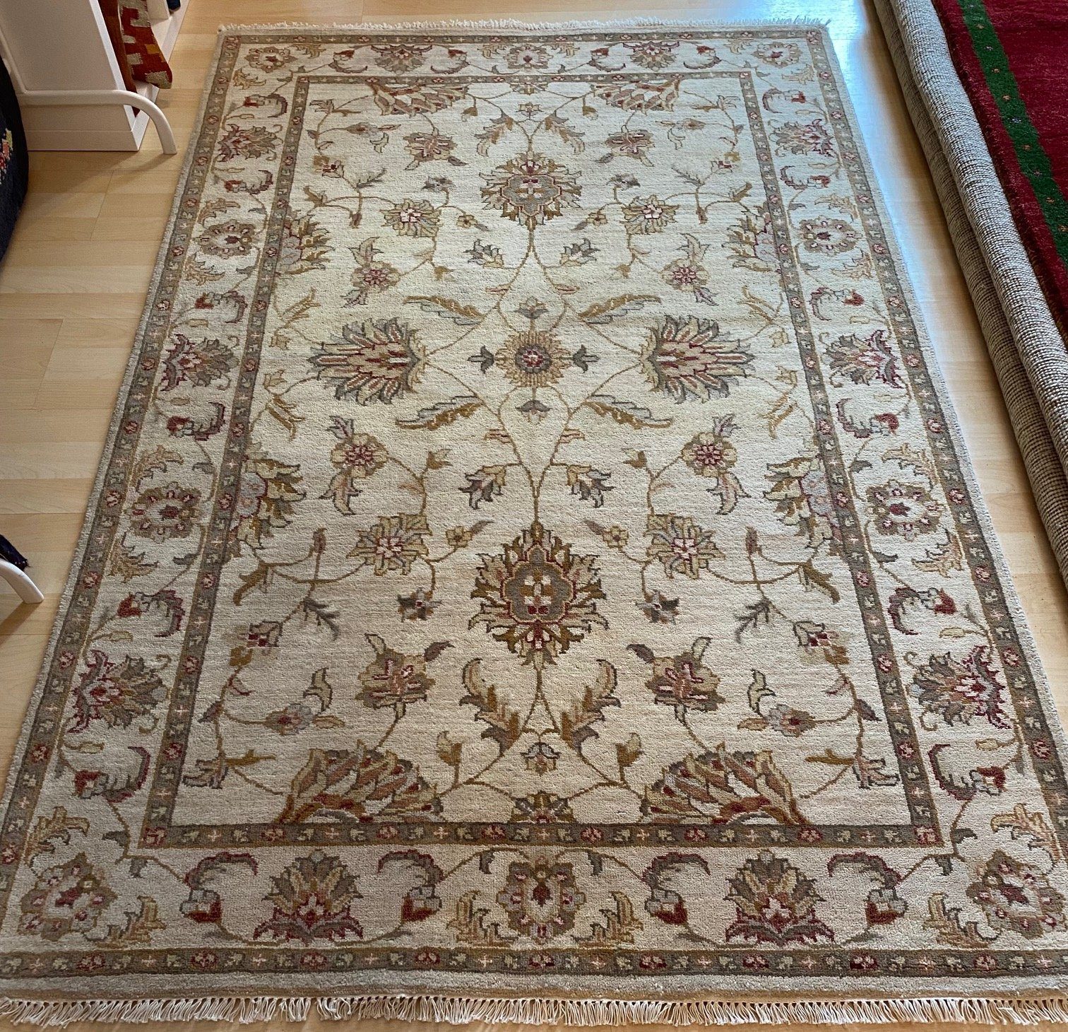 Orientteppich Chobi Ziegler Teppich, Handgeknüpft 185 x 120 Schurwolle, Morgenlandbazar, Handgeknüpft
