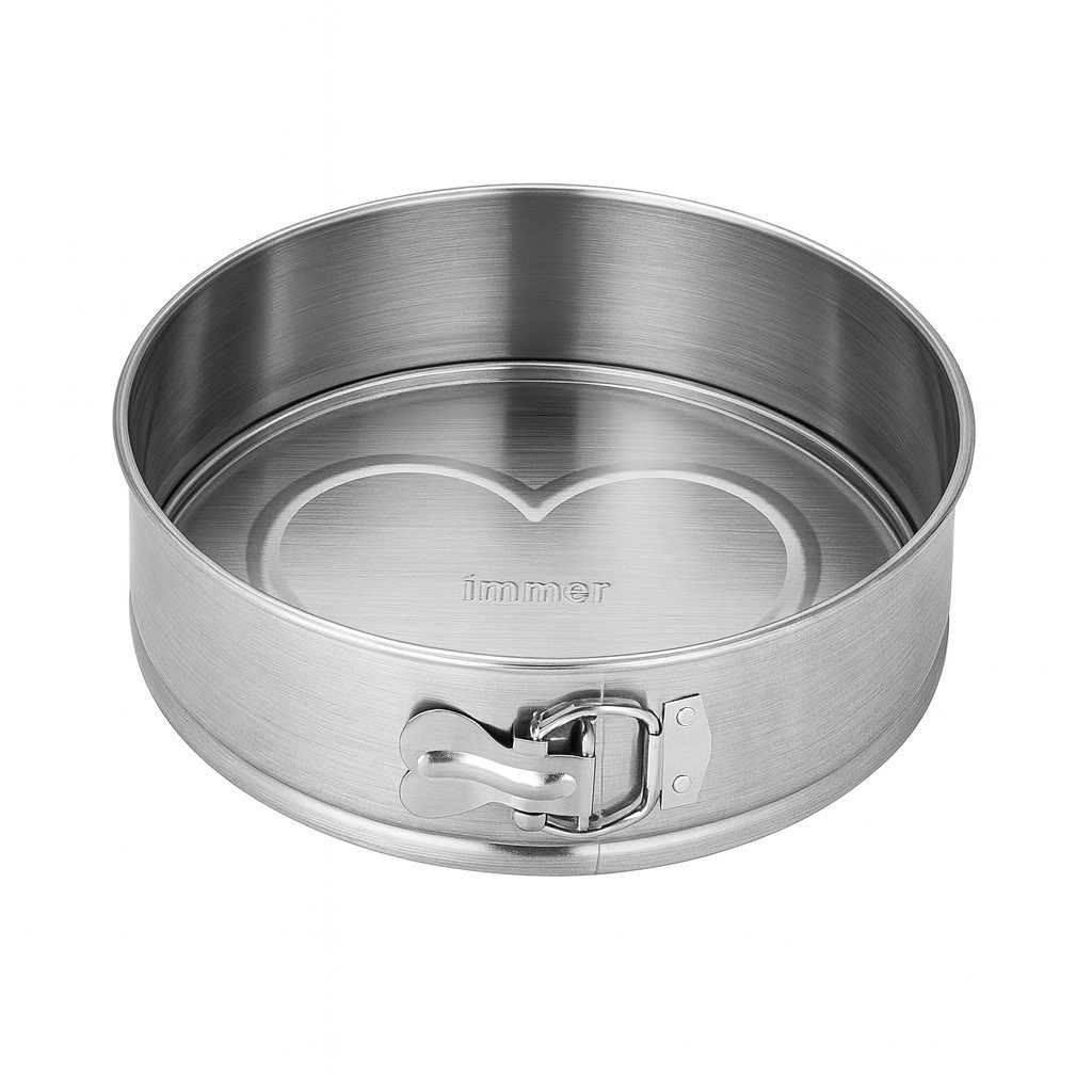 immer Springform Kuchenform Edelstahl Backform unbeschichtet PFAS-frei 25 cm, (2-tlg)