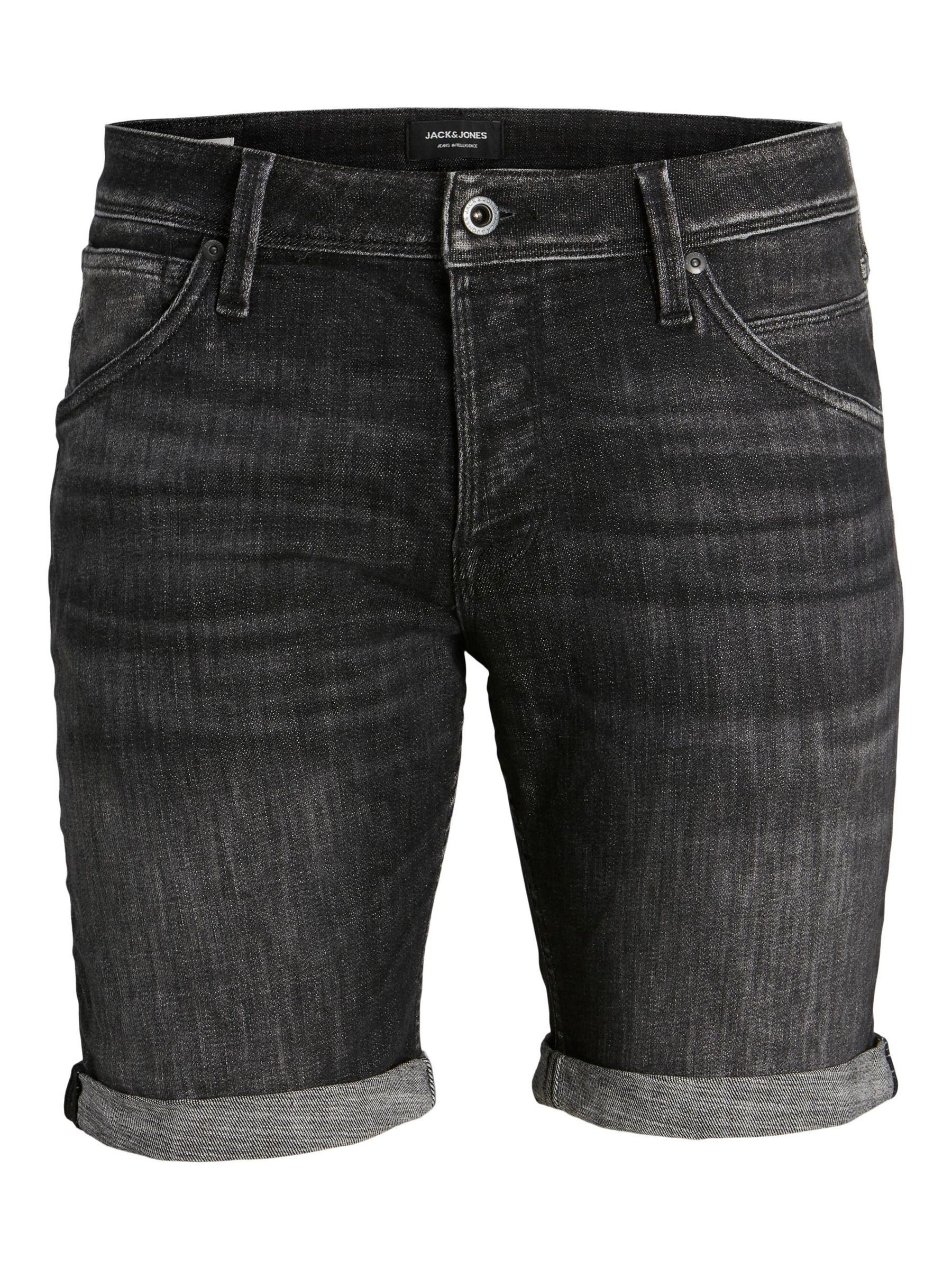 Jack & Jones Jeansshorts Knielange Jeans Übergröße JJIRICK JJFOX für Herren JJIRICK JJFOX SHORTS GE 245 SN PLS