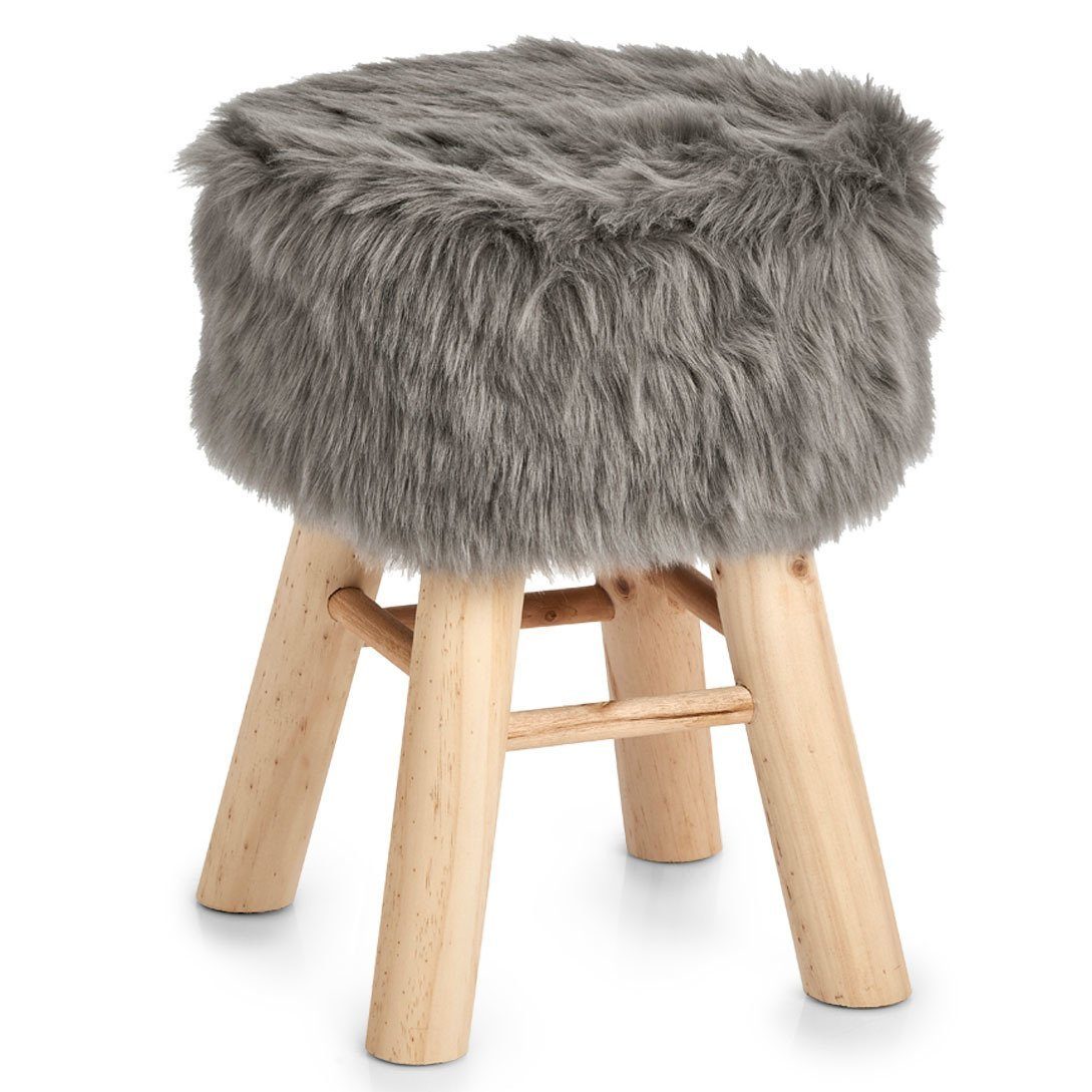 Zeller Present Stuhl Fellhocker für Kinder ZOTTEL, rosa, ZELLER - ZELLER (einzeln). € 43,99