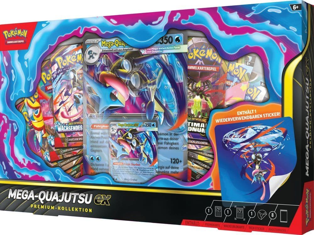 The Pokémon Company International Sammelkarte Pokémon TCG Premium-Kollektion Mega Quajutsu EX Deutsche Version