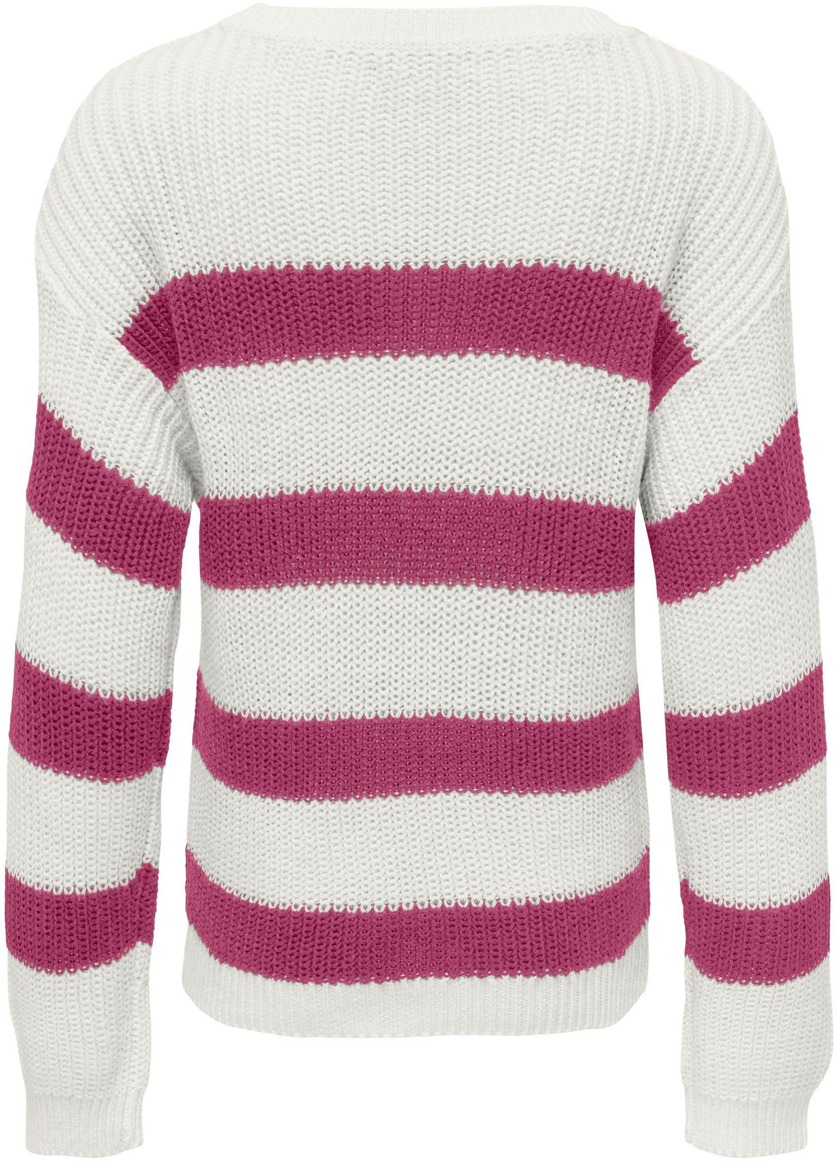 PULLOVER Strickpullover STRIPED ONLY KNT KIDS KOGSIF LS