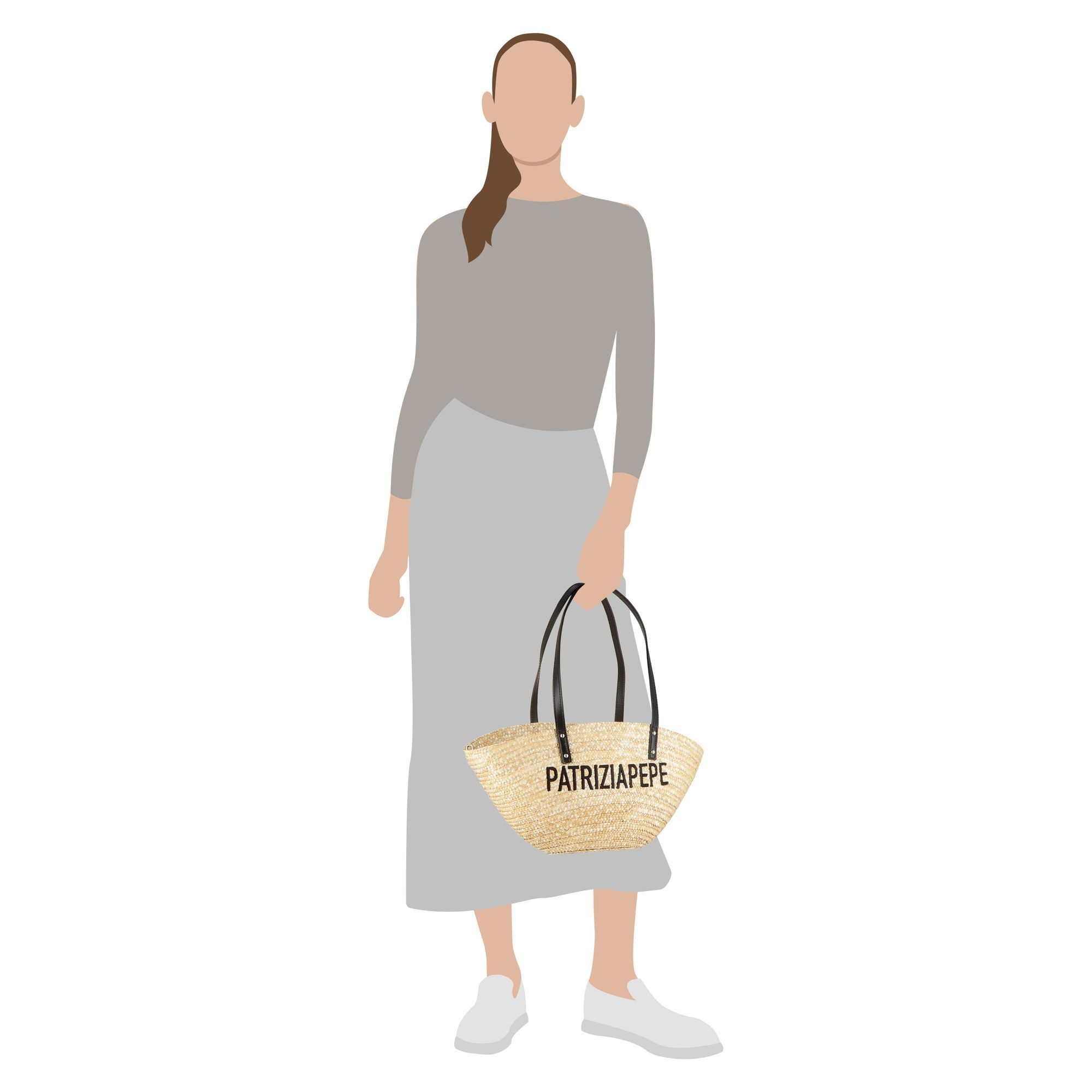 Patrizia Pepe Schultertasche Summer Straw, Stroh günstig online kaufen