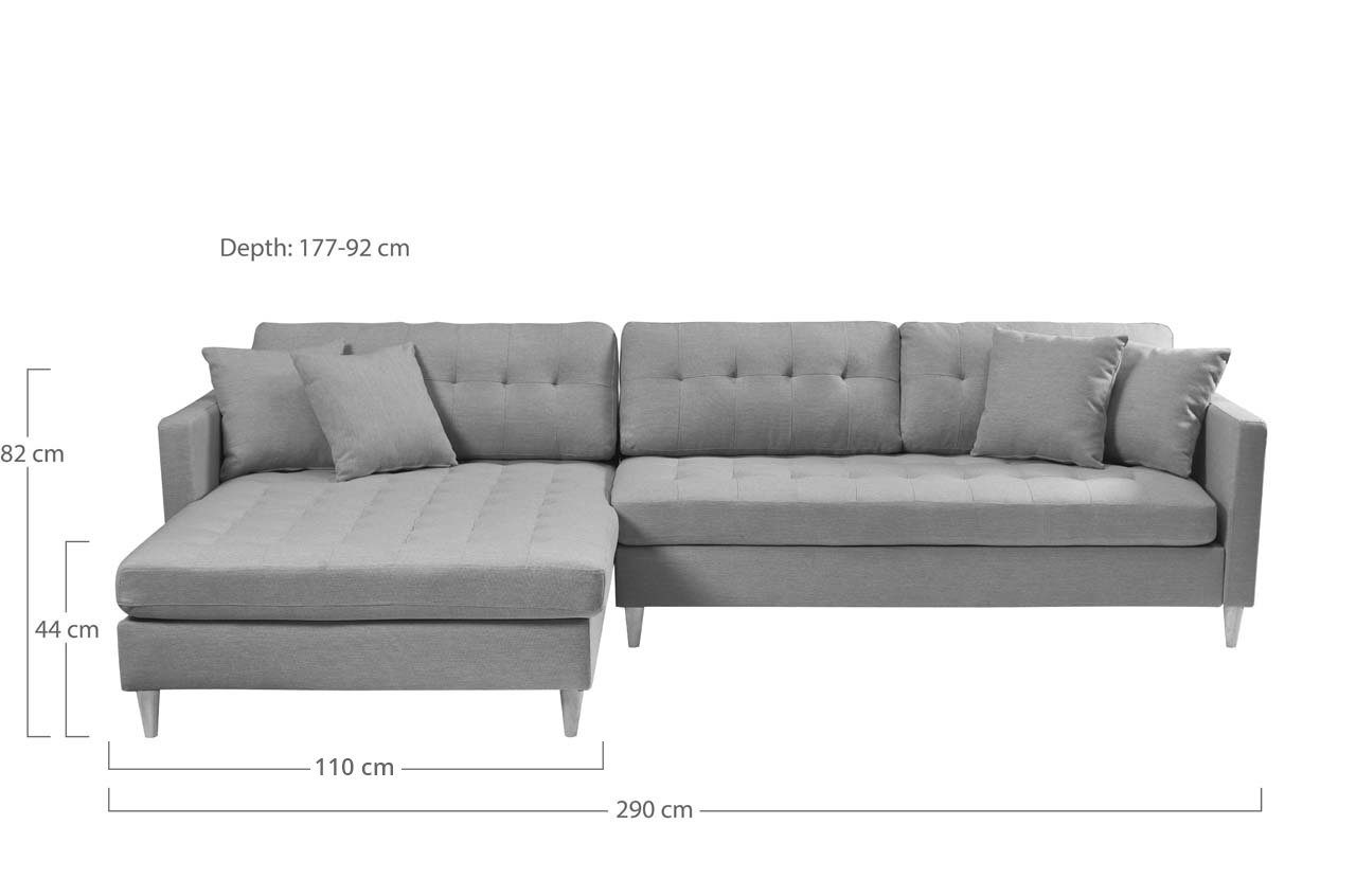 ebuy24 Sofa Marino rechts gew Braun oder links Deluxe Chaiselongsofa