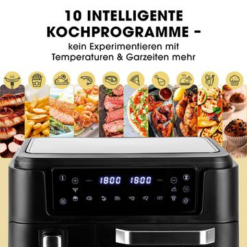 GOURMETmaxx Heißluftfritteuse, 2400,00 W, 4 Geräte in einem Toaster, Fritteuse, Ofen, Dörrautomat