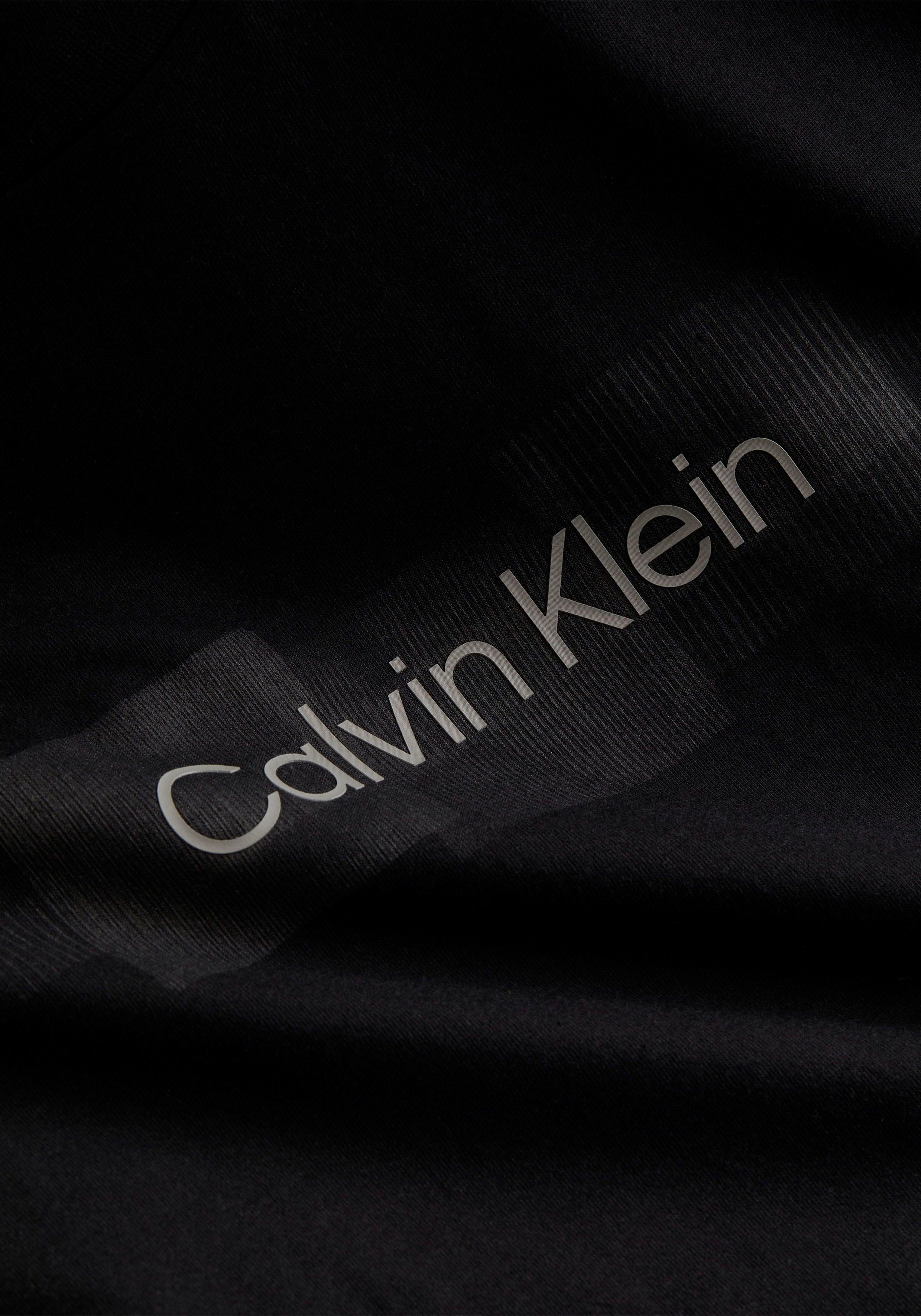 der auf STRIPED Ck LS Longsleeve Logoprint Vorderseite Calvin Black T-SHIRT BOX LOGO Klein mit