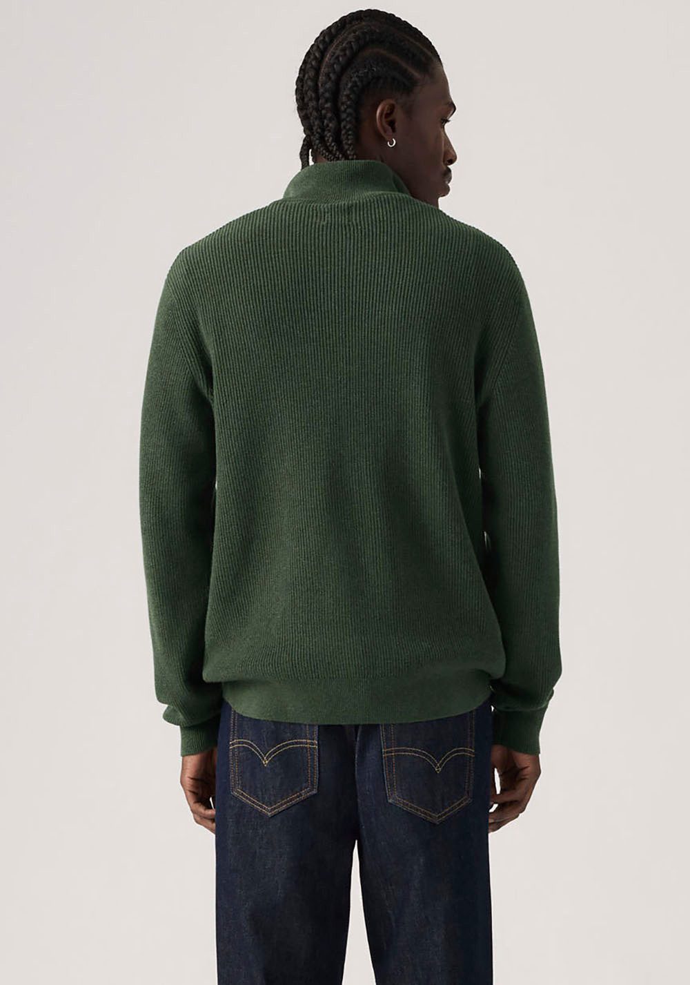Levi's® Strickpullover HM QUARTER ZIP SWEATER mit Zipper und Struktur