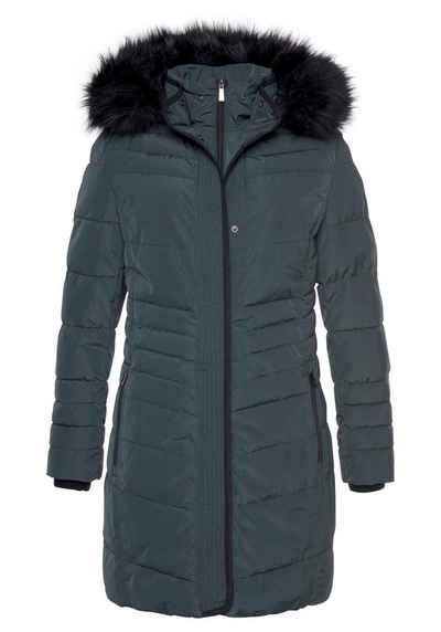 s.Oliver Wintermantel mit schwarzem Kunstfellkfragen GAASTRA DUFFLECOAT KHAKI Casual Look Damen Gr. DE 38 Mantel