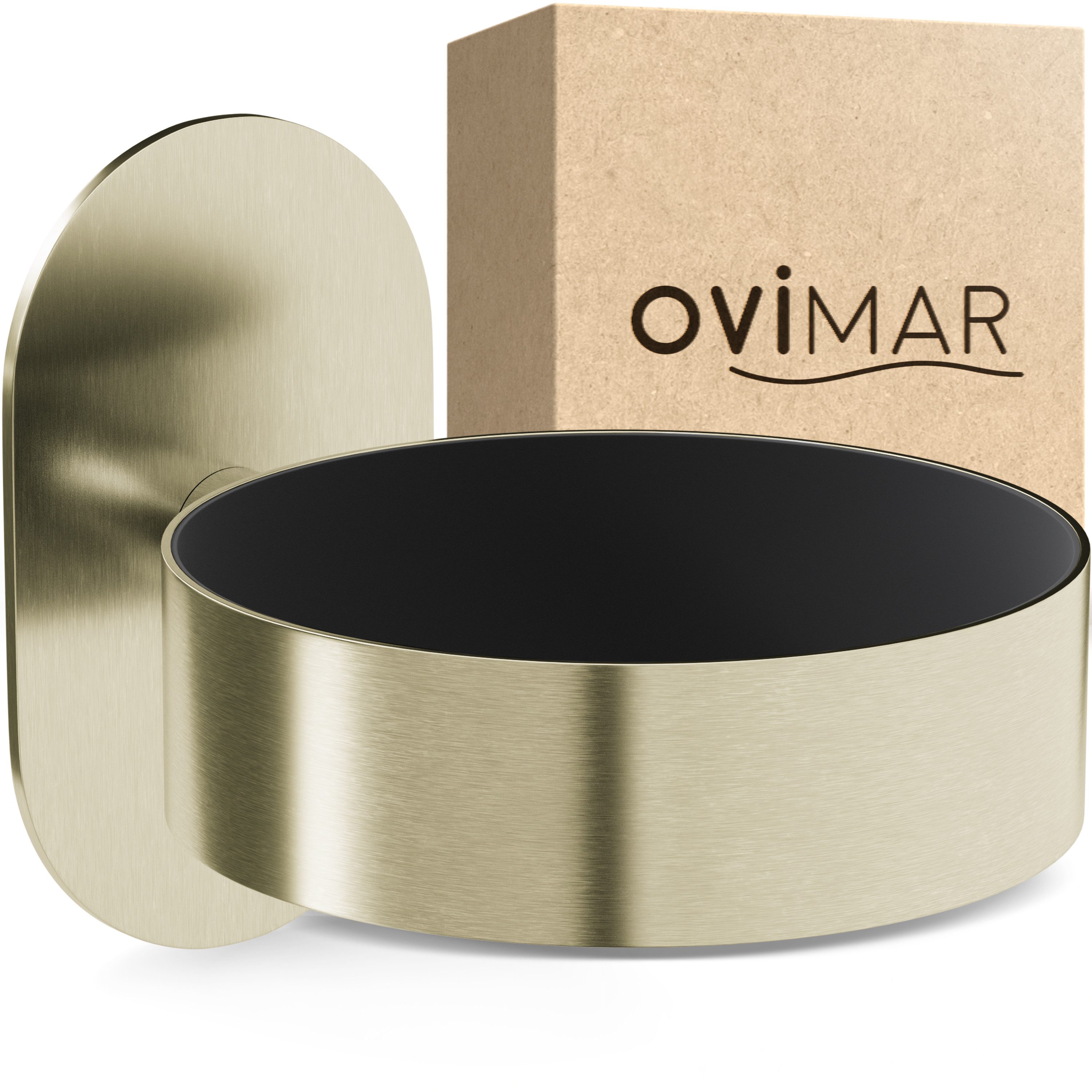 ovimar Haartrocknerhalter Godalen, (1-tlg., aus Edelstahl in Gold zur Zum Kleben)