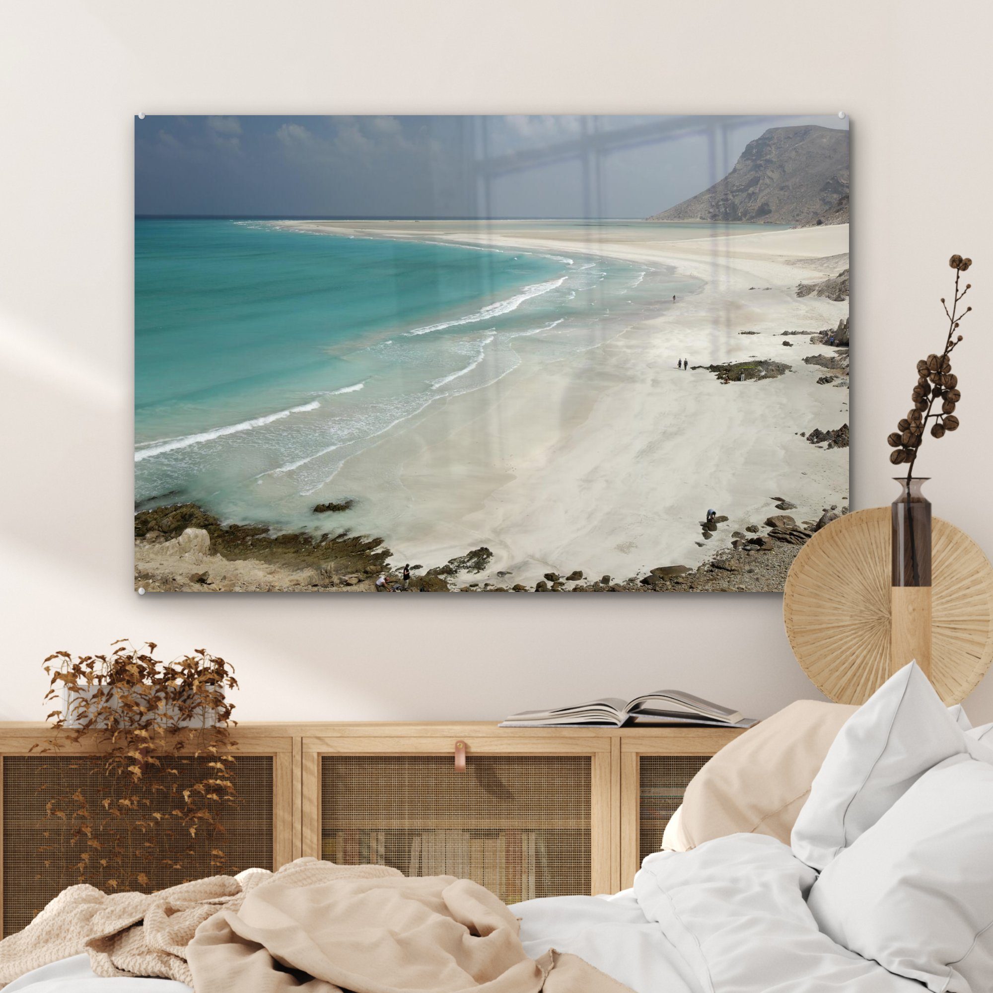 MuchoWow Acrylglasbild Wohnzimmer in Strand (1 St), Schlafzimmer Jemen, Acrylglasbilder &
