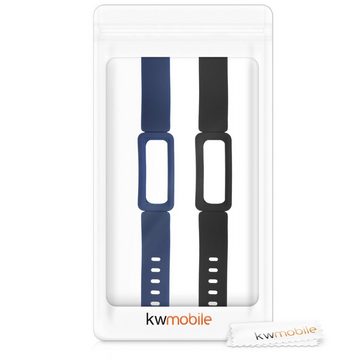 kwmobile Uhrenarmband 2x Sportarmband für Fitbit Ace 2, Armband TPU Silikon Set Fitnesstracker