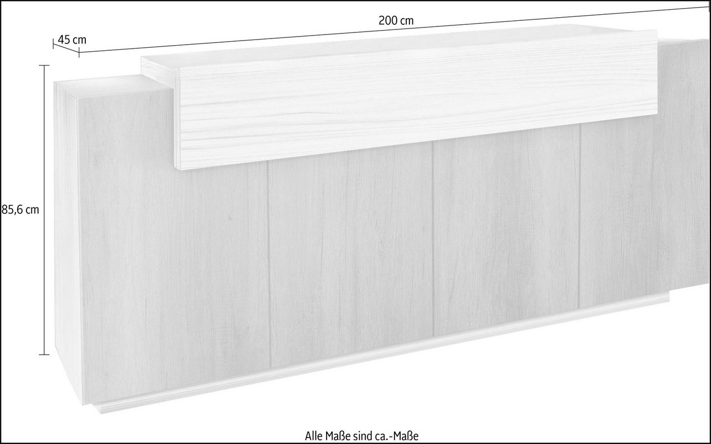 Tecnos Sideboard »Zero«, Breite 200 cm-kaufen
