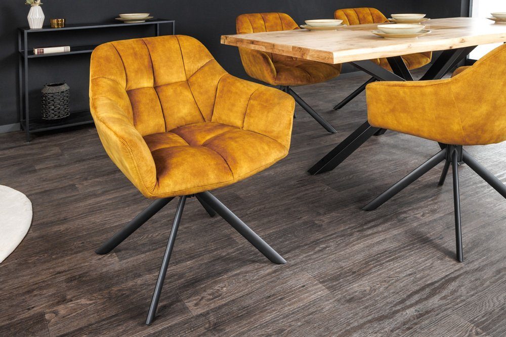 riess-ambiente Polsterstuhl PAPILLON senfgelb / schwarz (Einzelartikel, 1 S günstig online kaufen