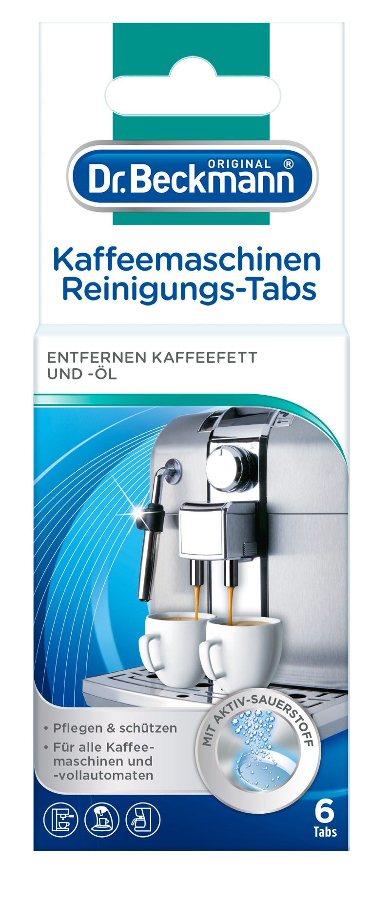 Dr. Beckmann Kaffeemaschinen Reinigungs-Tabs, Kaffeefett, Tabs entfernen 1x (1-St) 6 Küchenreiniger