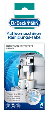 Dr. Beckmann Kaffeemaschinen Reinigungs-Tabs, entfernen Kaffeefett, 6x 6 Tabs Küchenreiniger (6-St)