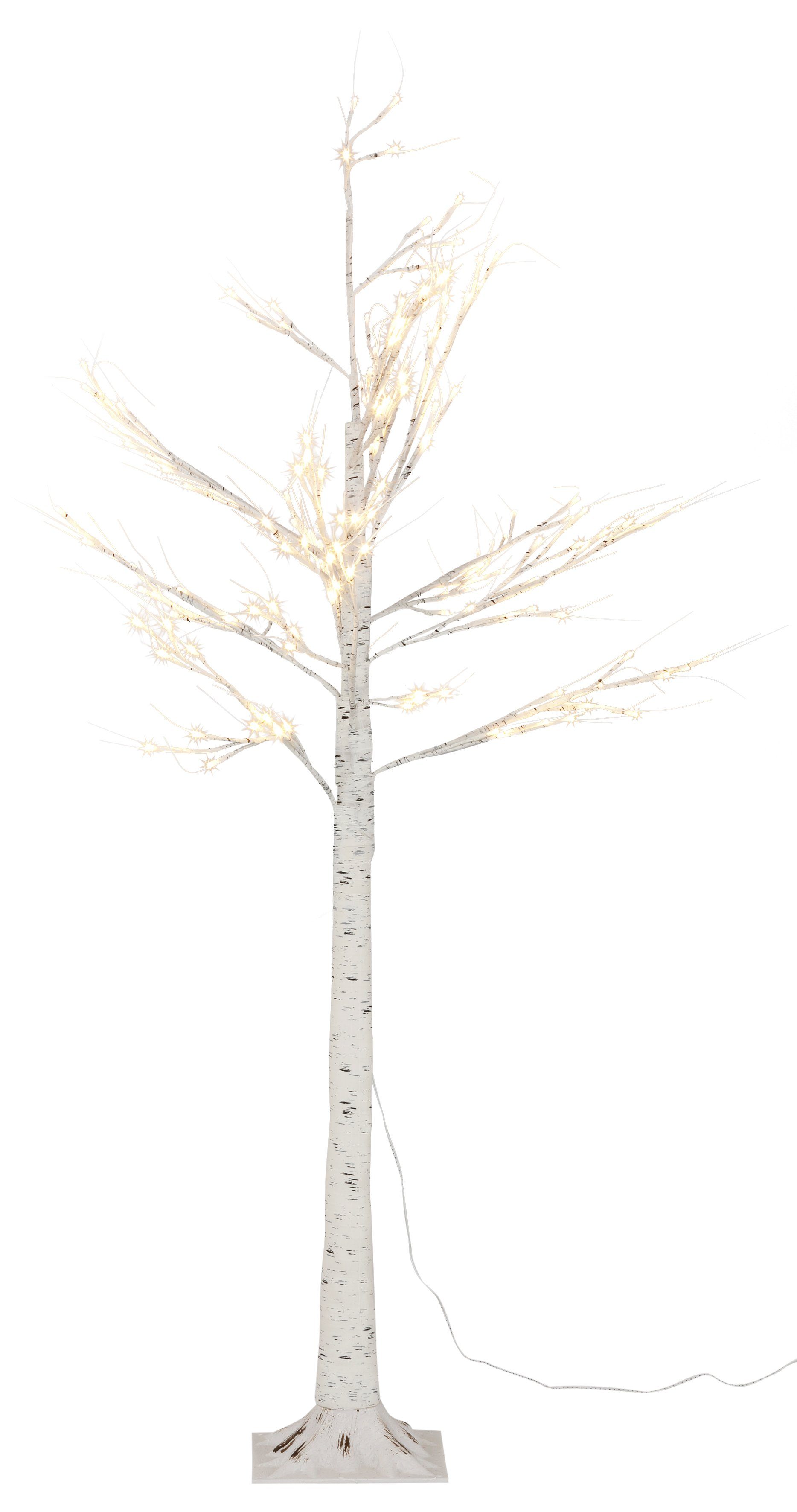 BONETTI LED Baum Birkenbaum, mit integriert, zahlreichen fest Warmweiß, aussen LED Timerfunktion, Weihnachtsdeko LEDs